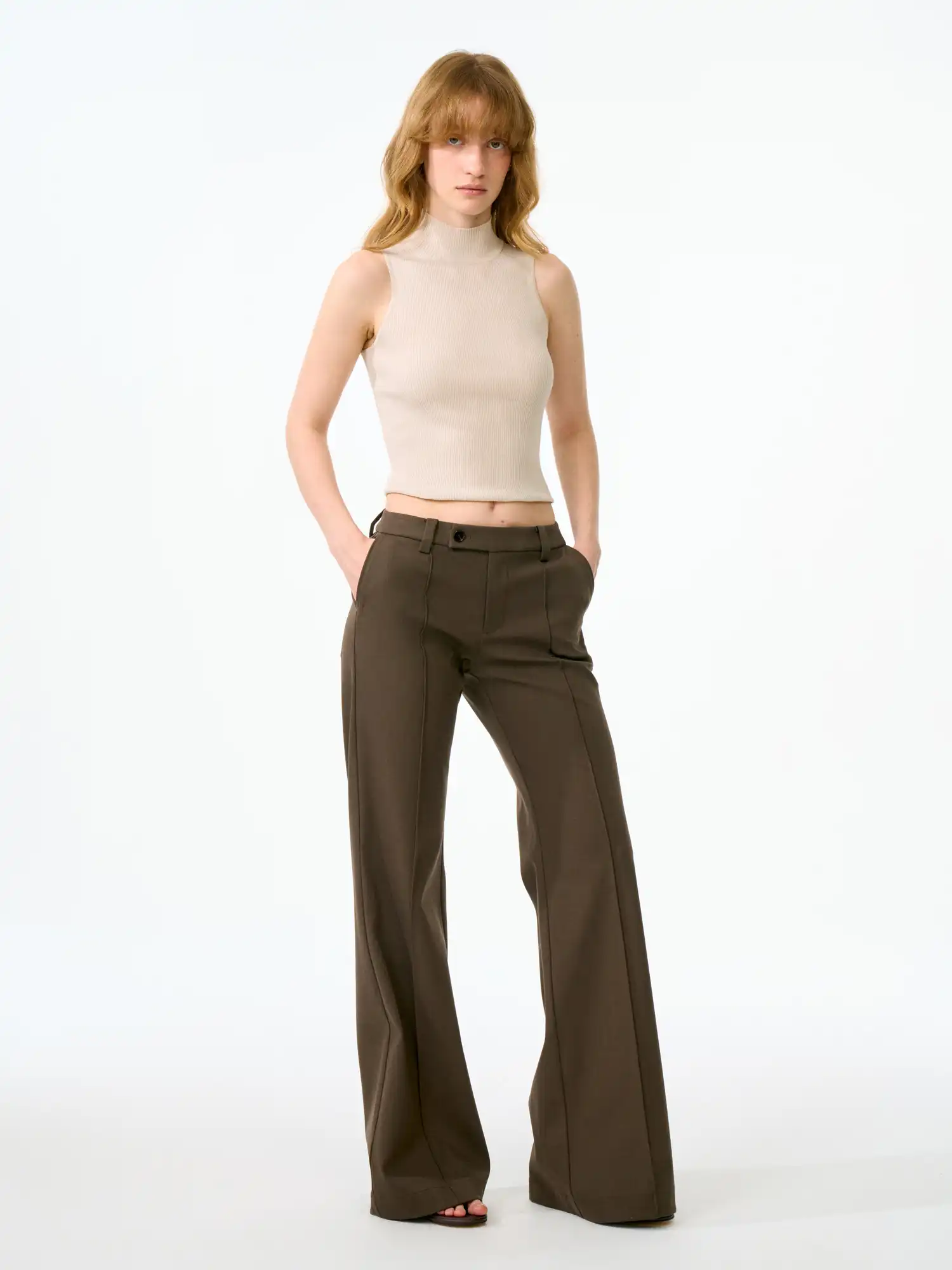 90s Retro Low-Rise Floor-Length Puddle Pants - Image 4