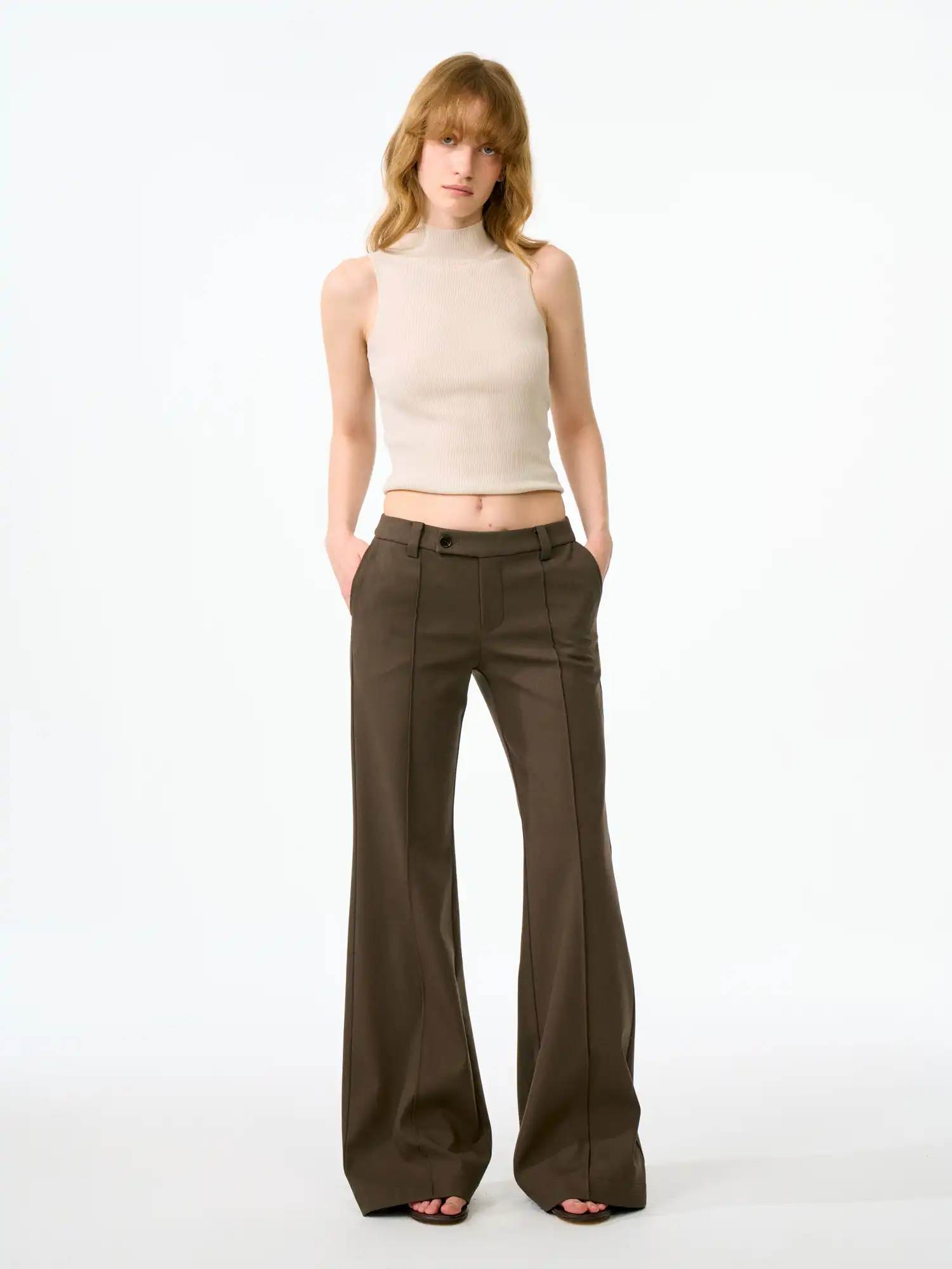 90s Retro Low-Rise Floor-Length Puddle Pants - Image 5