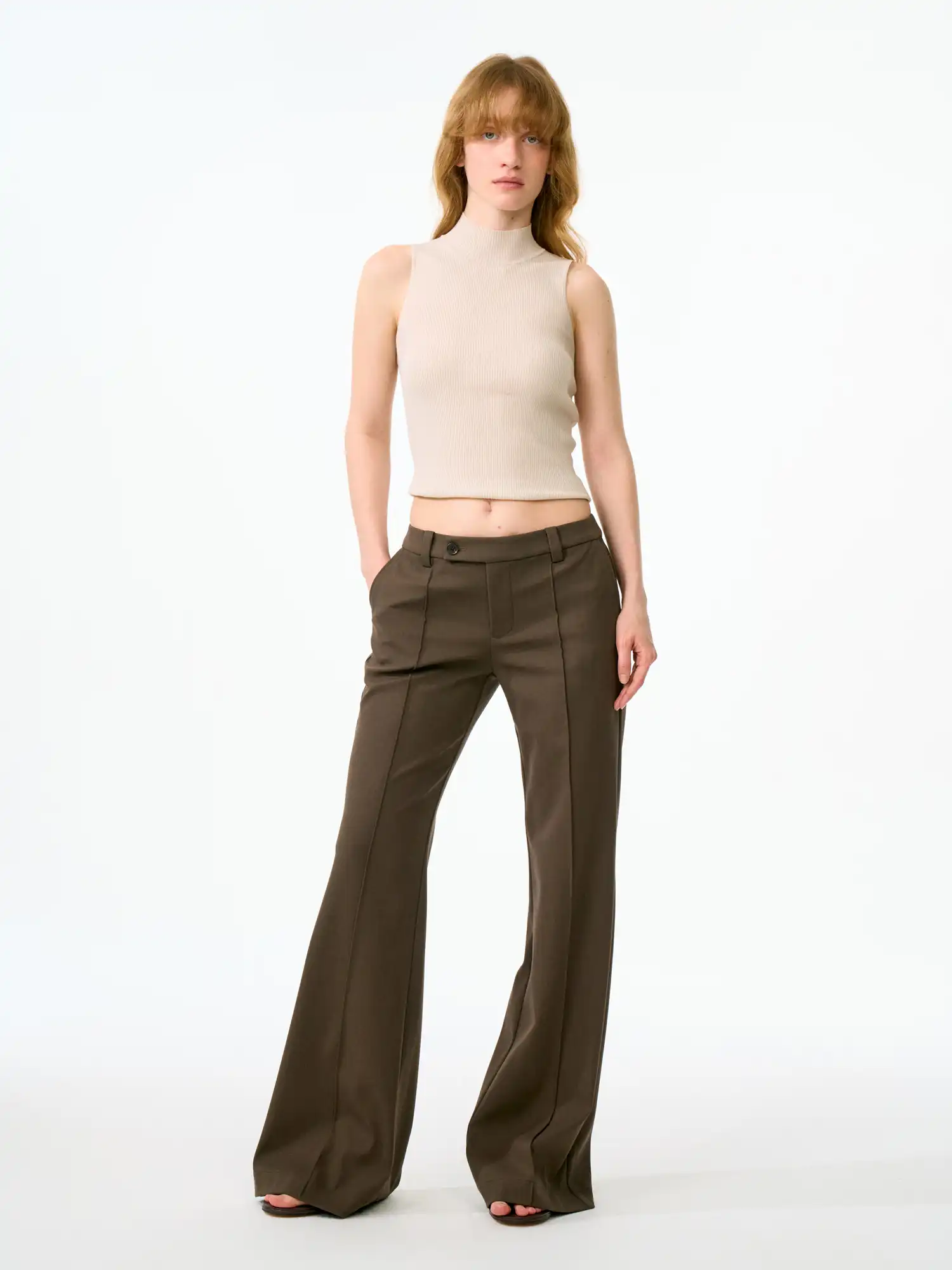 90s Retro Low-Rise Floor-Length Puddle Pants - Image 6