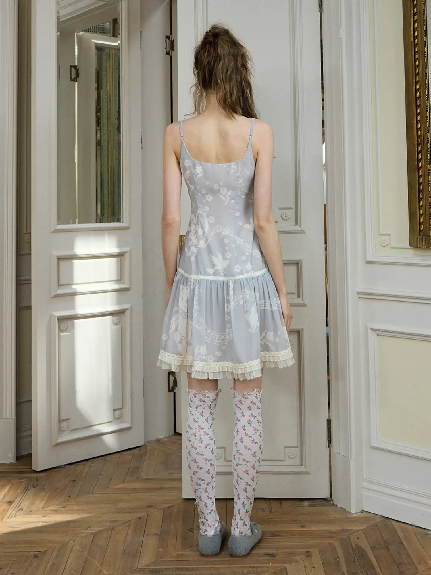 Coquette Printed Chiffon Cami Dress - Image 6