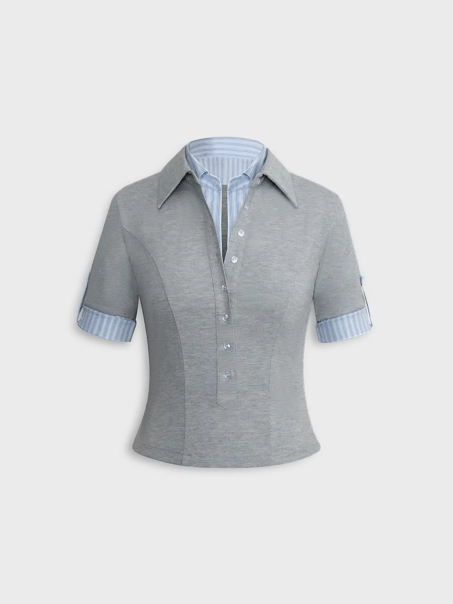 Acubi Style Layered Polo Top - Image 7