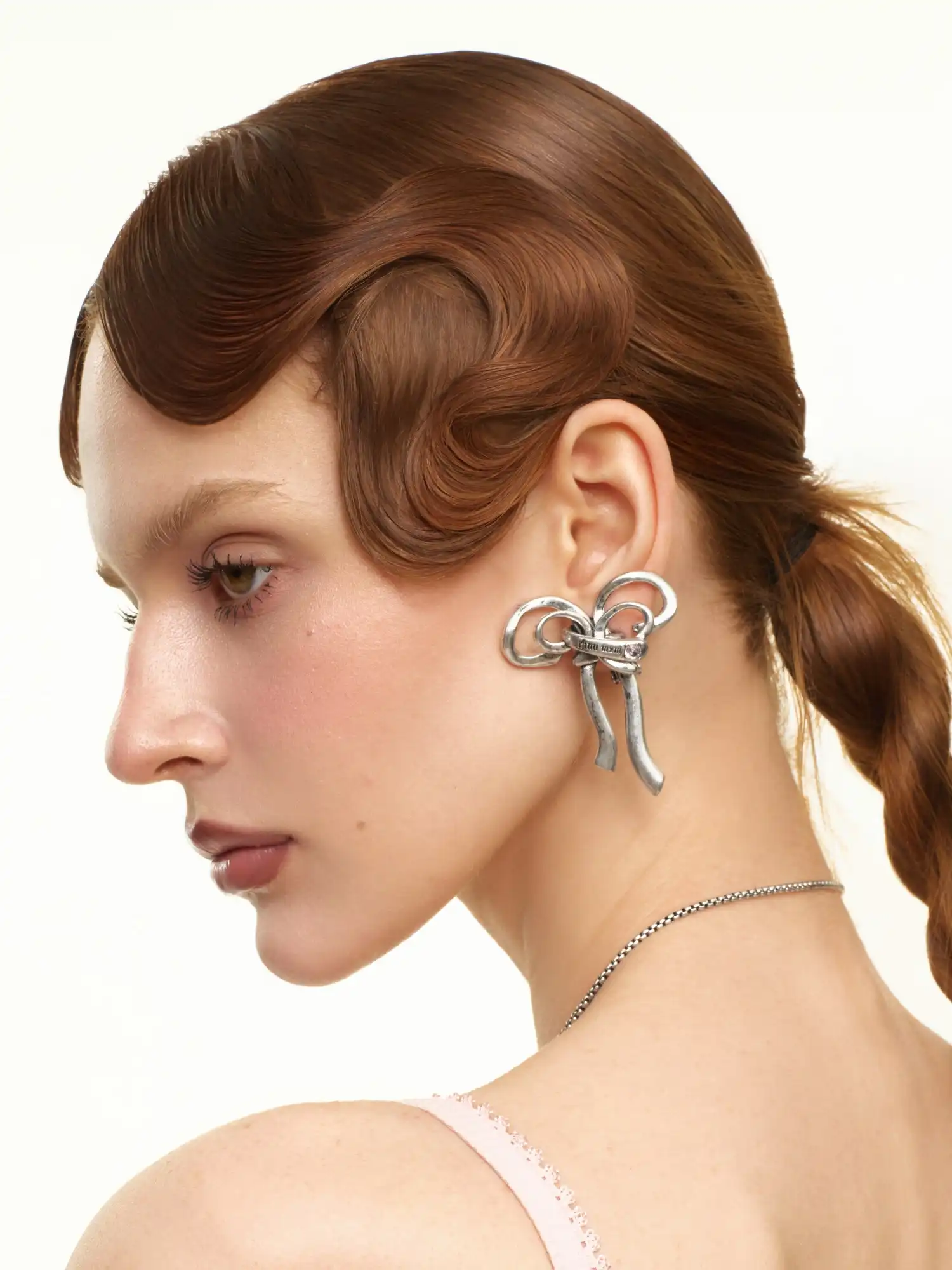 Antiqued Sculptural Bow Statement Earrings