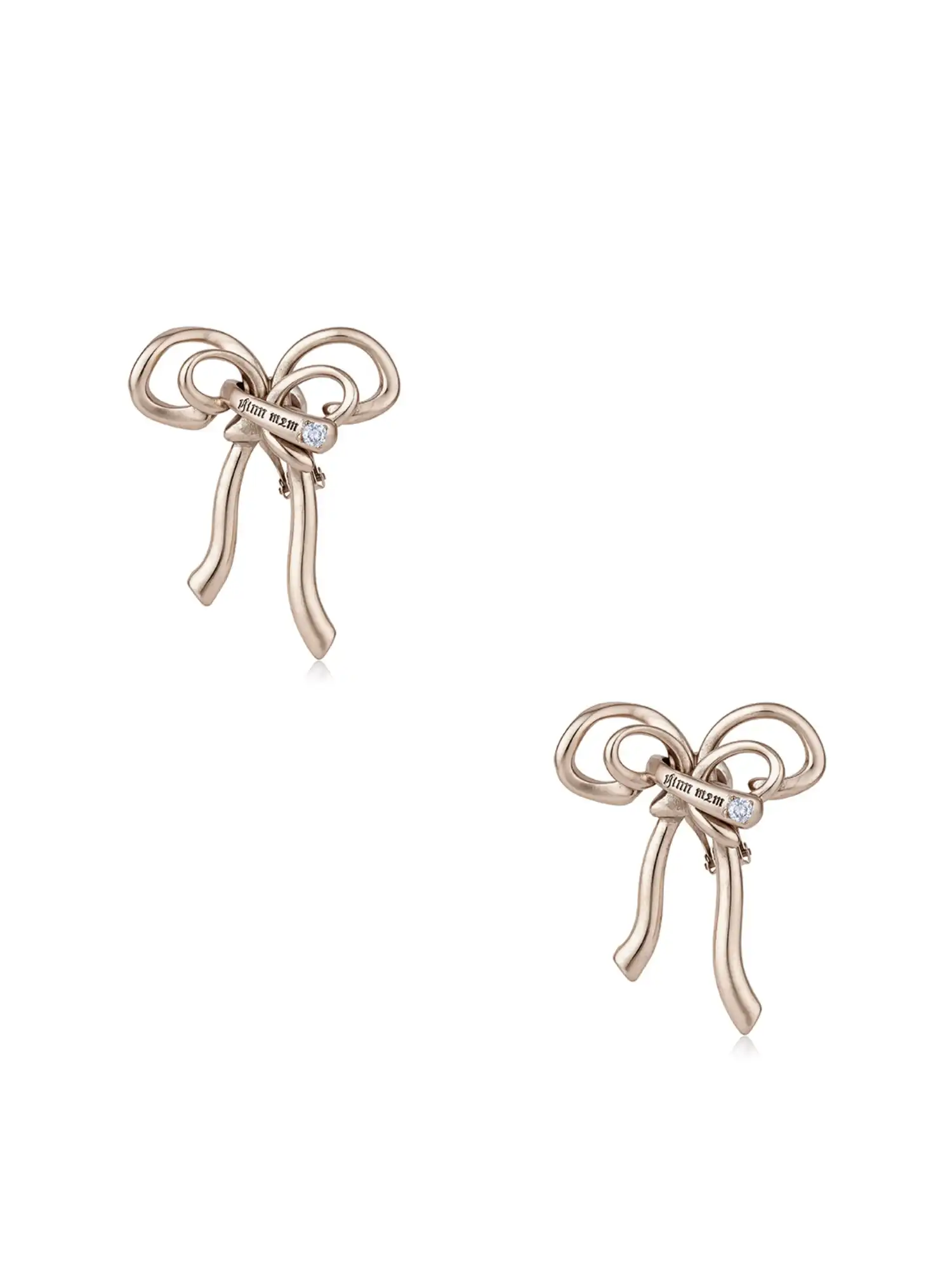 Antiqued Sculptural Bow Statement Earrings - Image 10