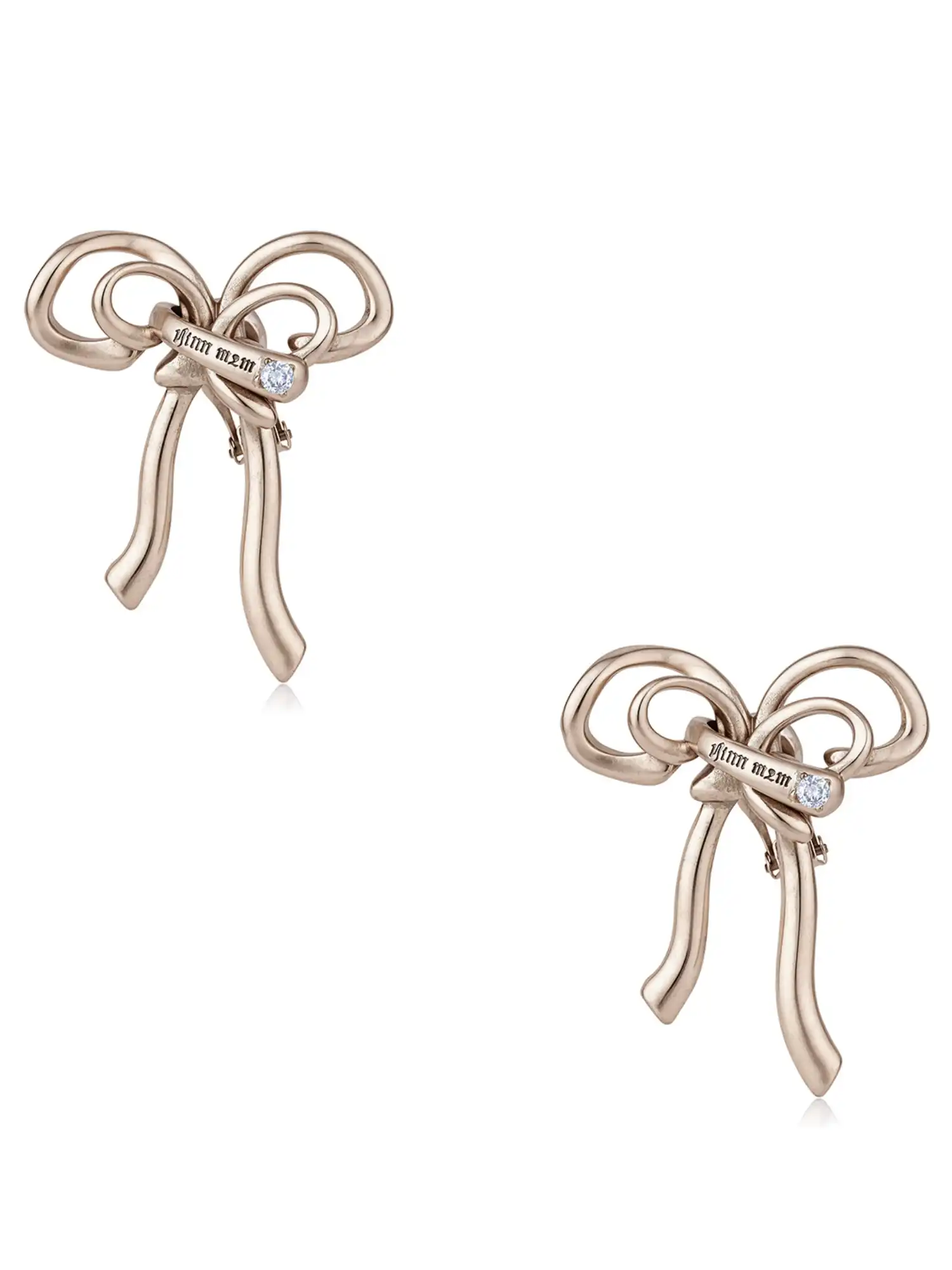 Antiqued Sculptural Bow Statement Earrings - Image 8