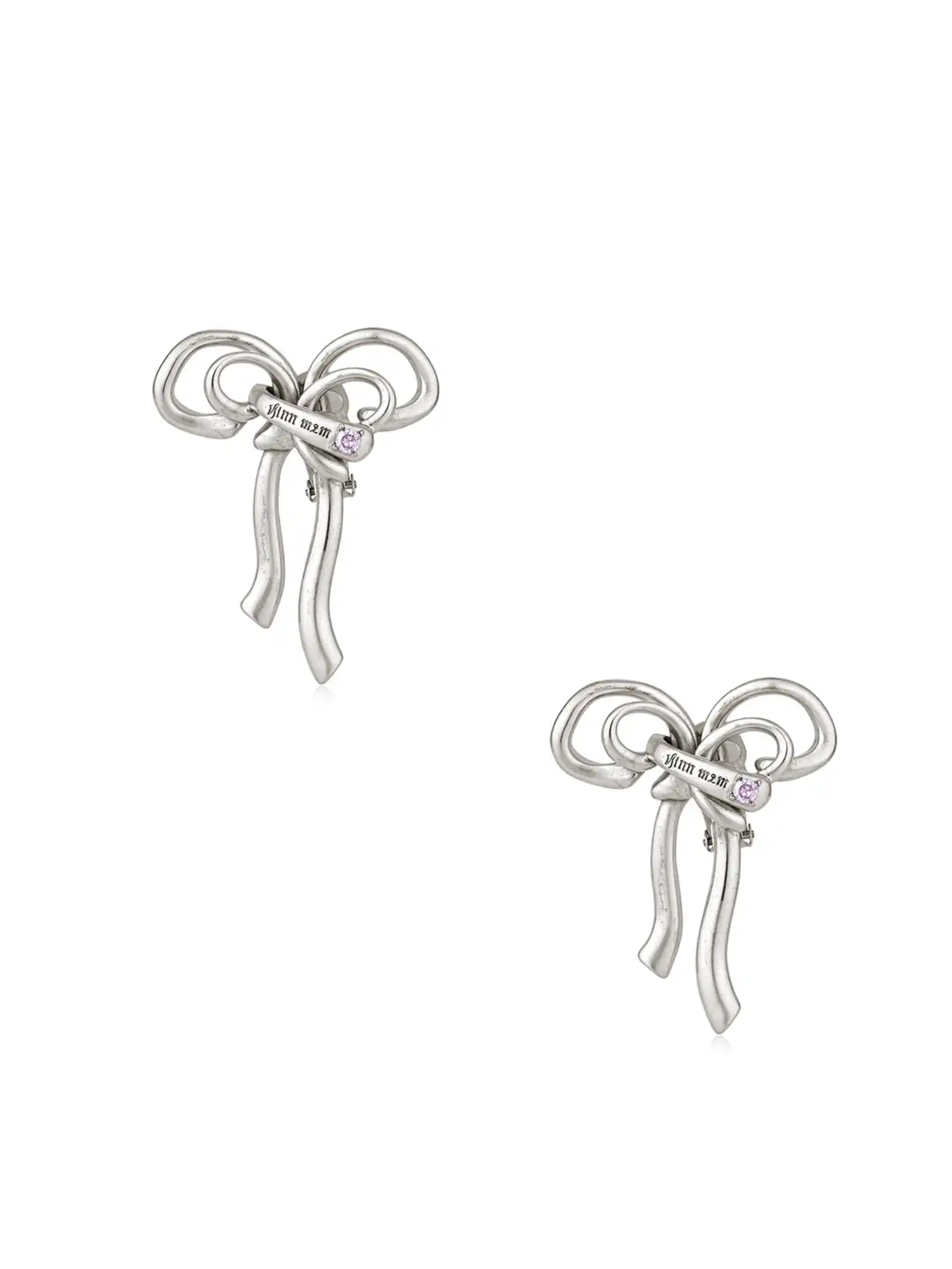 Antiqued Sculptural Bow Statement Earrings - Image 9