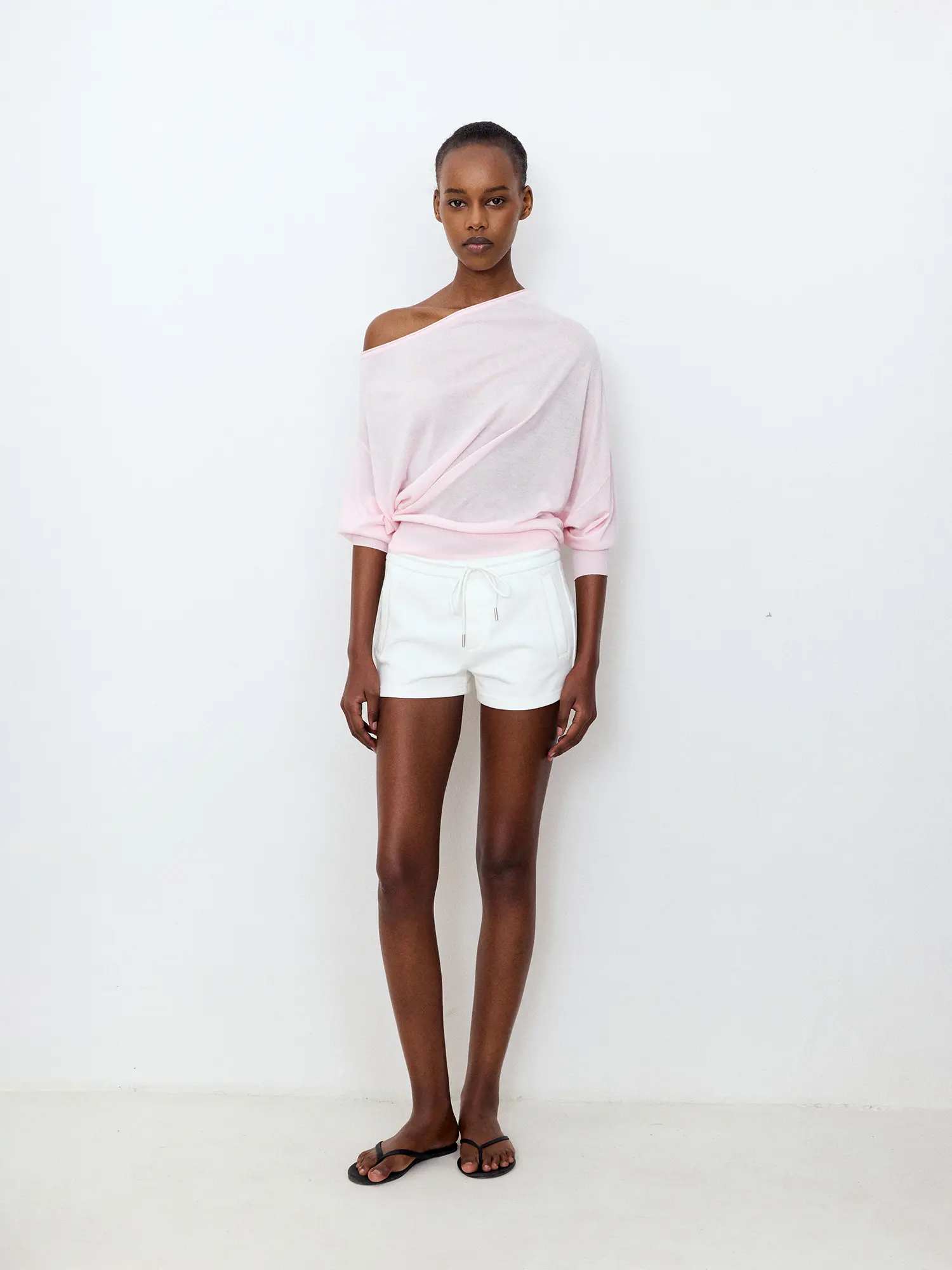 Asymmetric Sheer Knit Top - Image 4