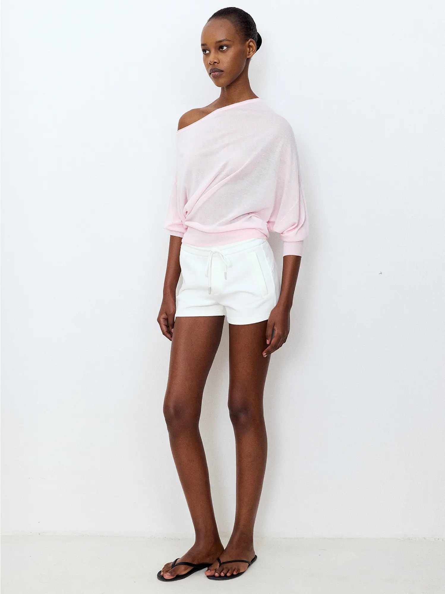 Asymmetric Sheer Knit Top - Image 5