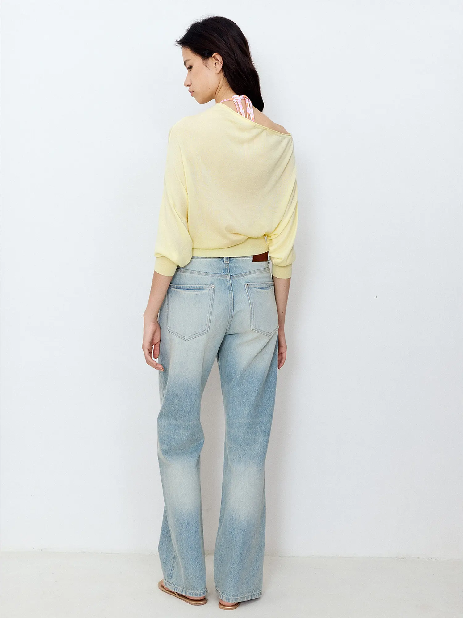 Asymmetric Sheer Knit Top - Image 8