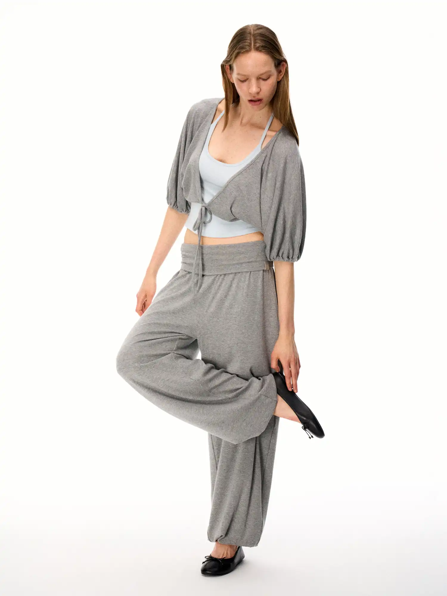 Balletcore Layered Contrast Pilates Top - Image 12