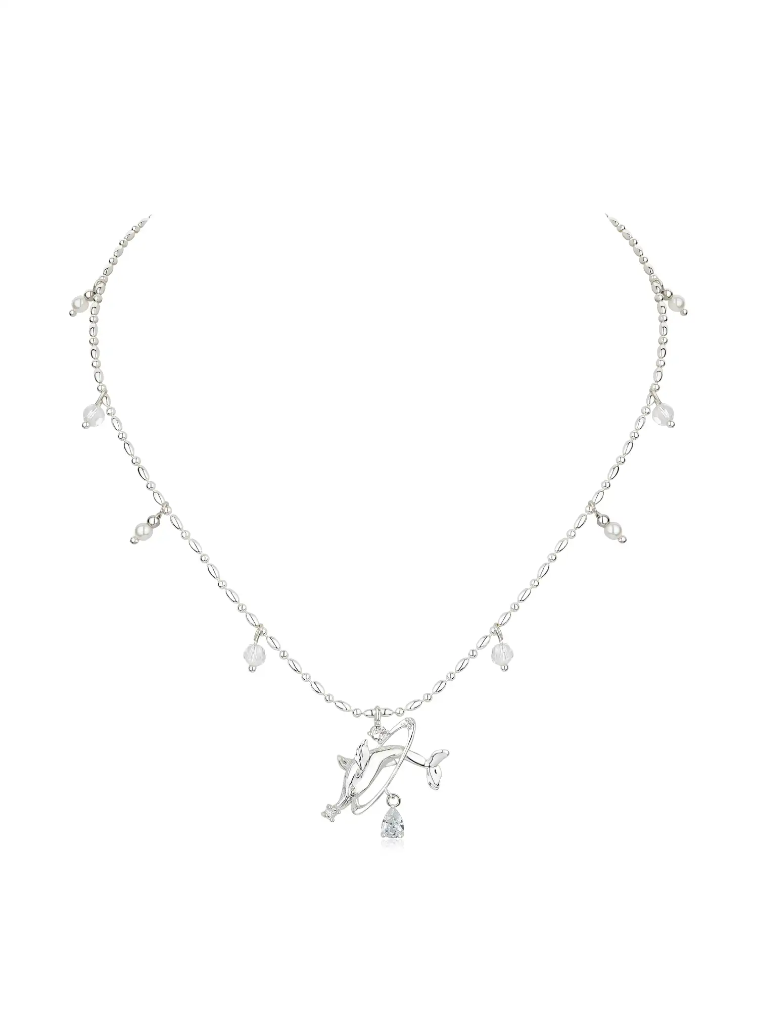 Beaded Chain Whale Necklace - Image 6
