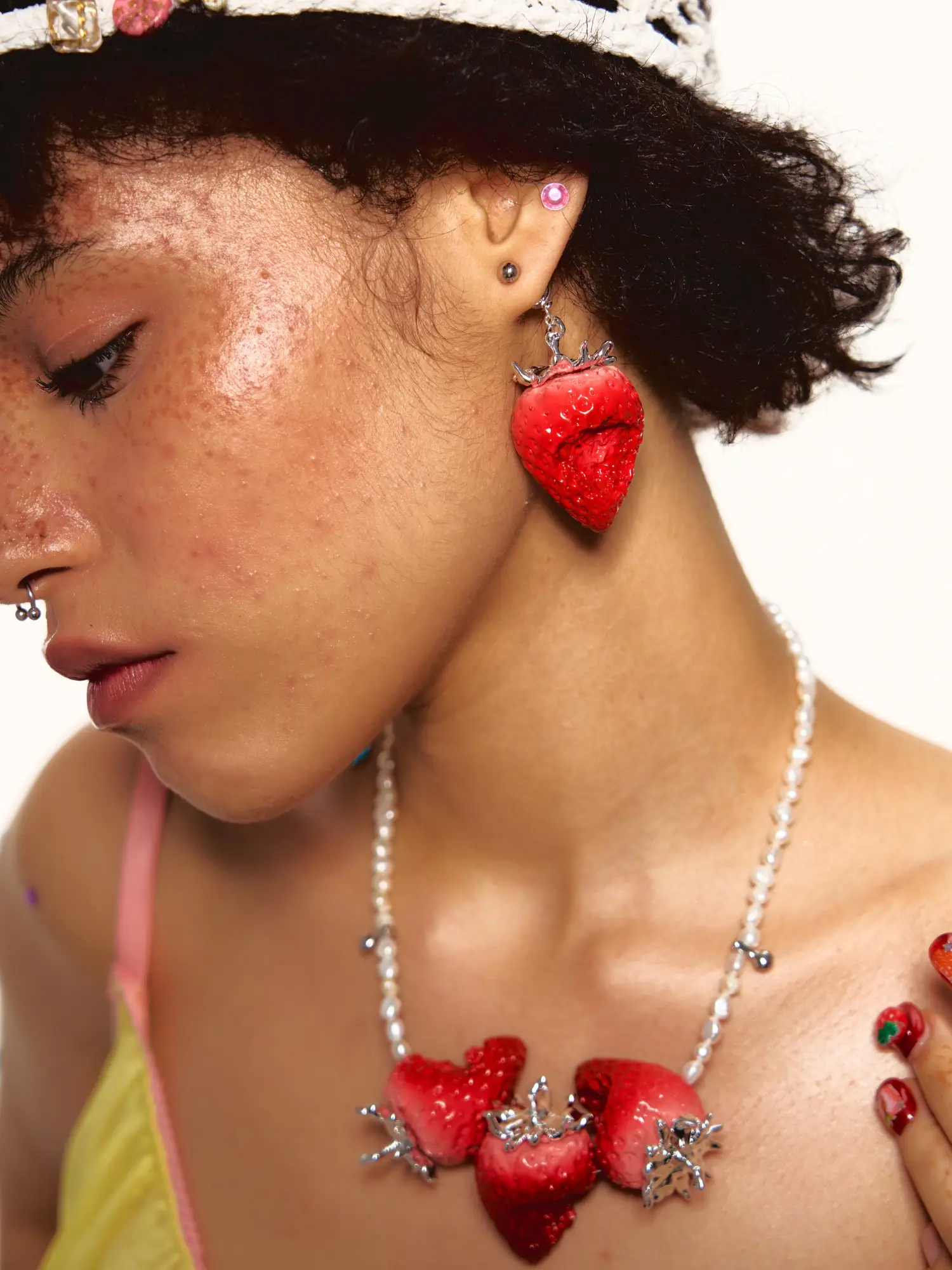 Bitten Strawberry Earring - Image 3