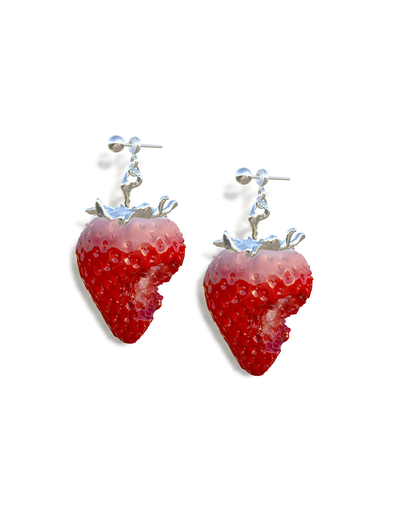 Bitten Strawberry Earring - Image 7