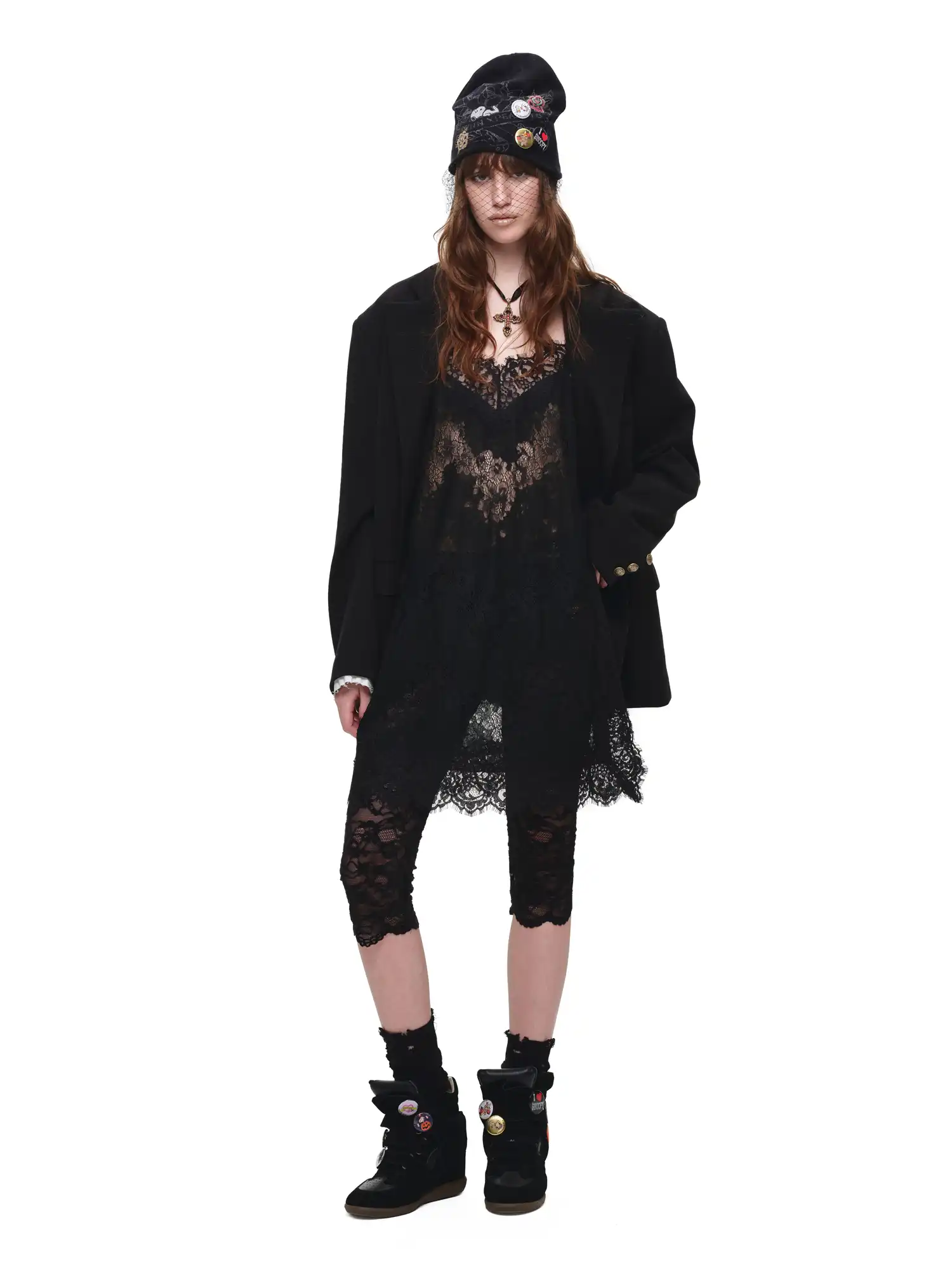 Black Double-Breasted Oversized Blazer - Image 7