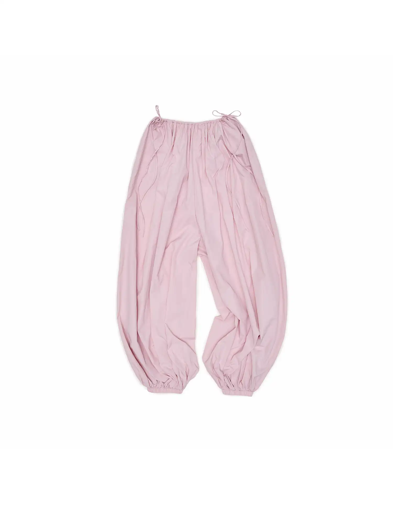 Bow Tie Pleated Tapered Nylon Track Pants - Image 3