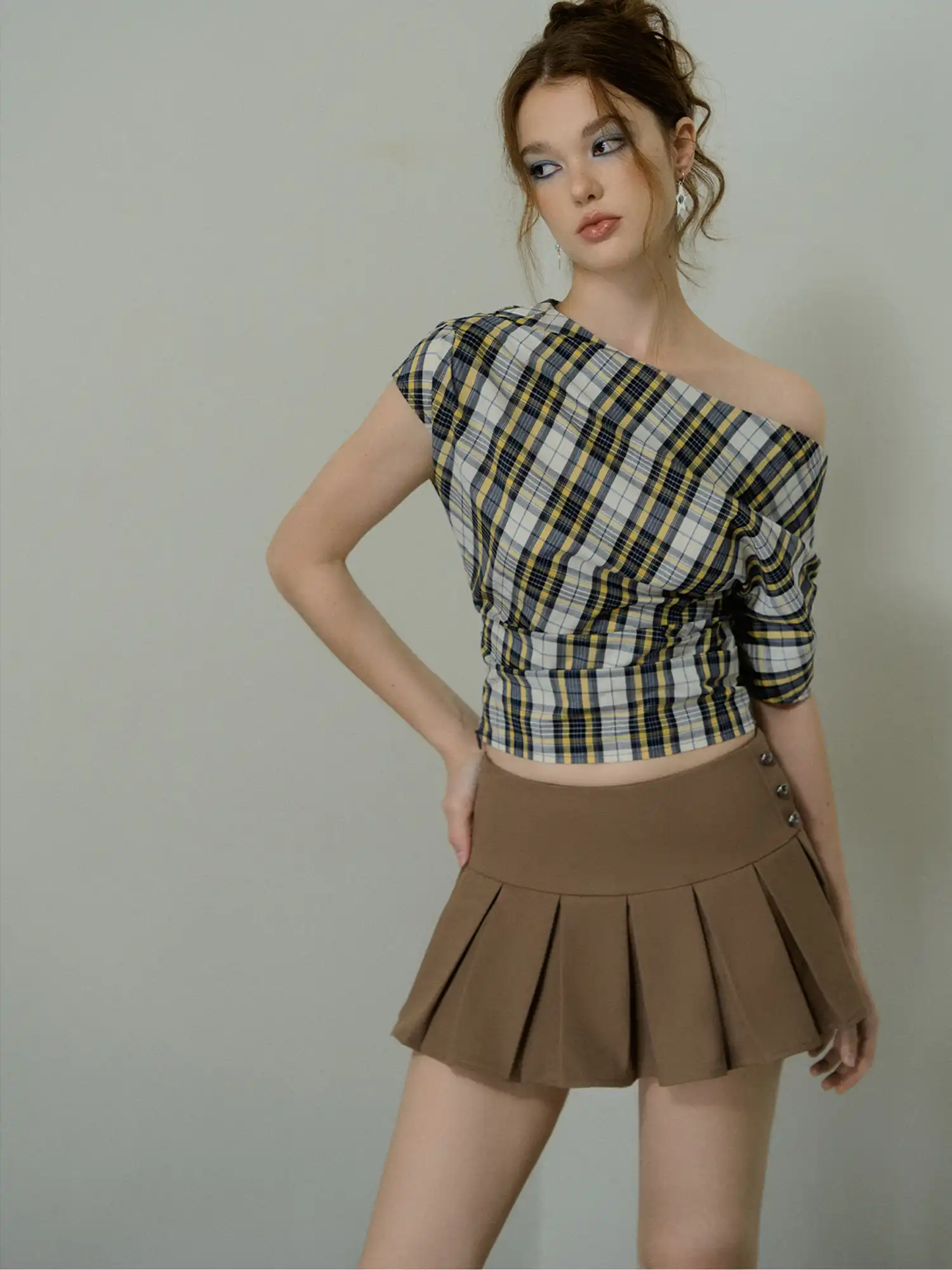 Box-Pleated Wool-Blend Mini Skirt - Image 8