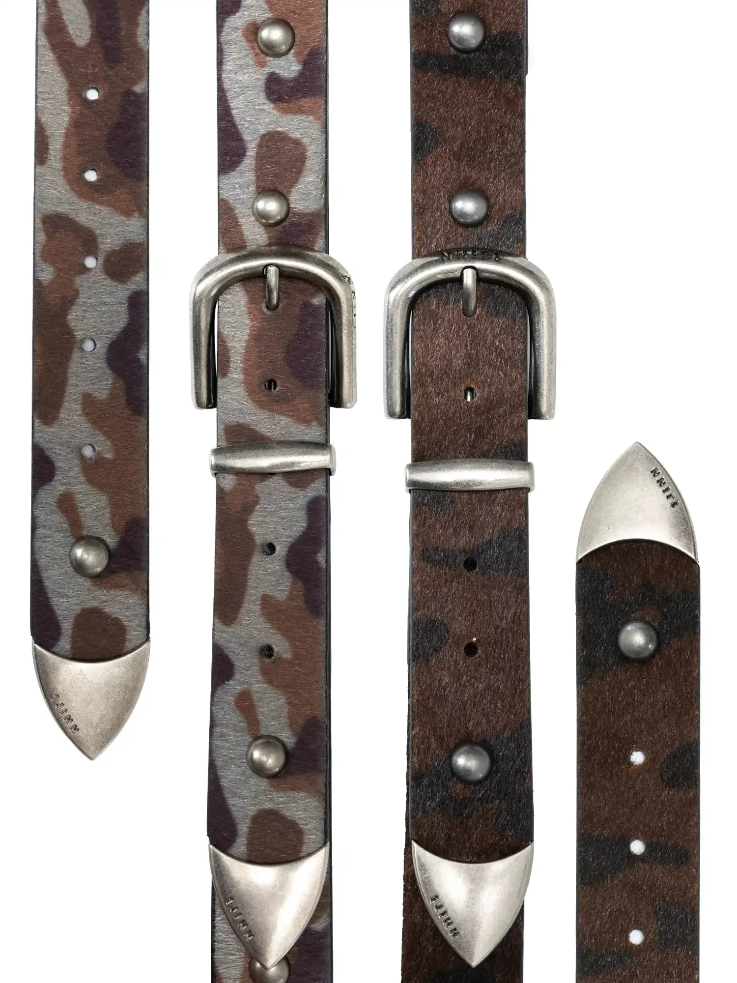 Camouflage Studded Horsehair Belt