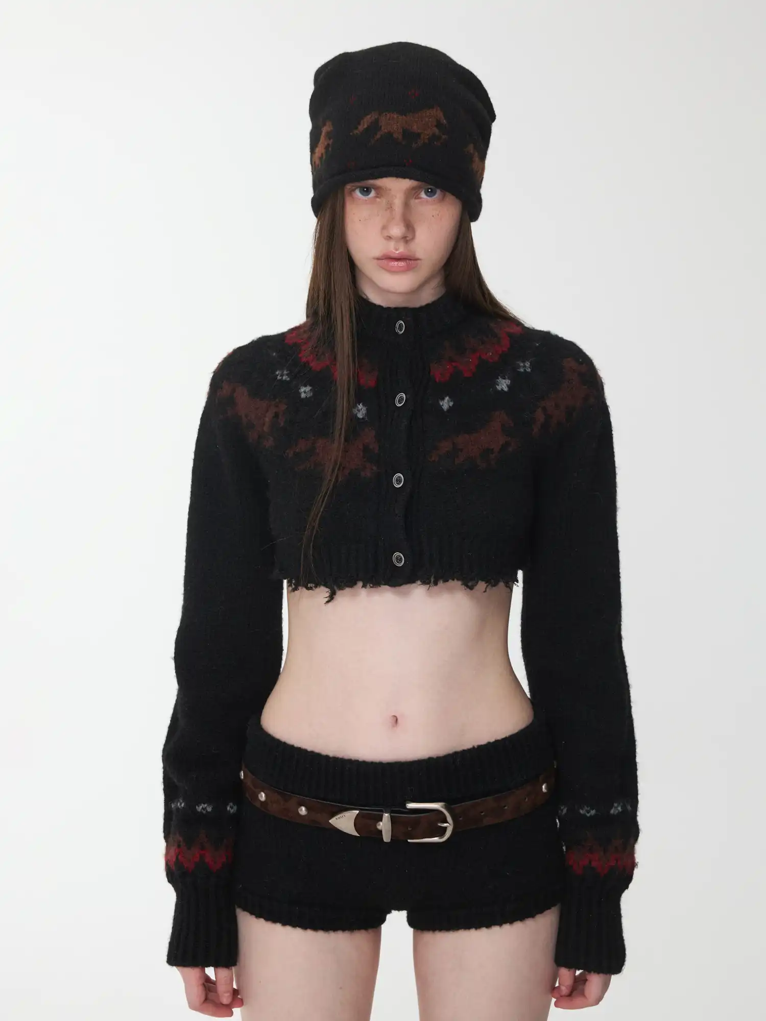 Camouflage Studded Horsehair Belt - Image 3