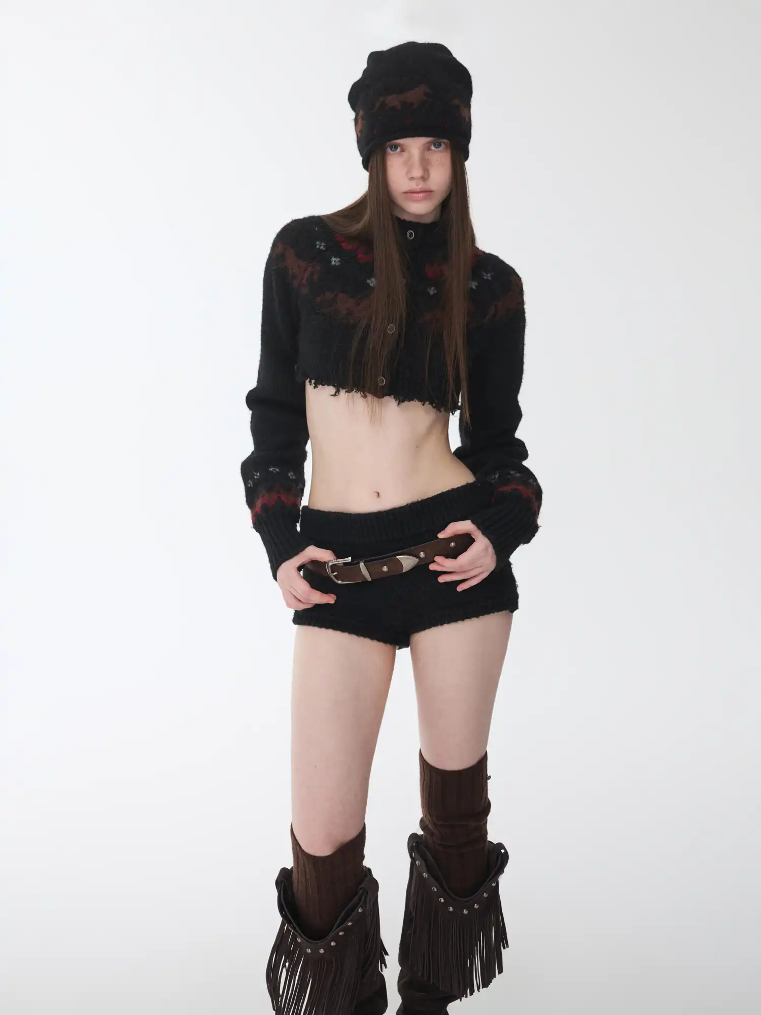 Camouflage Studded Horsehair Belt - Image 4