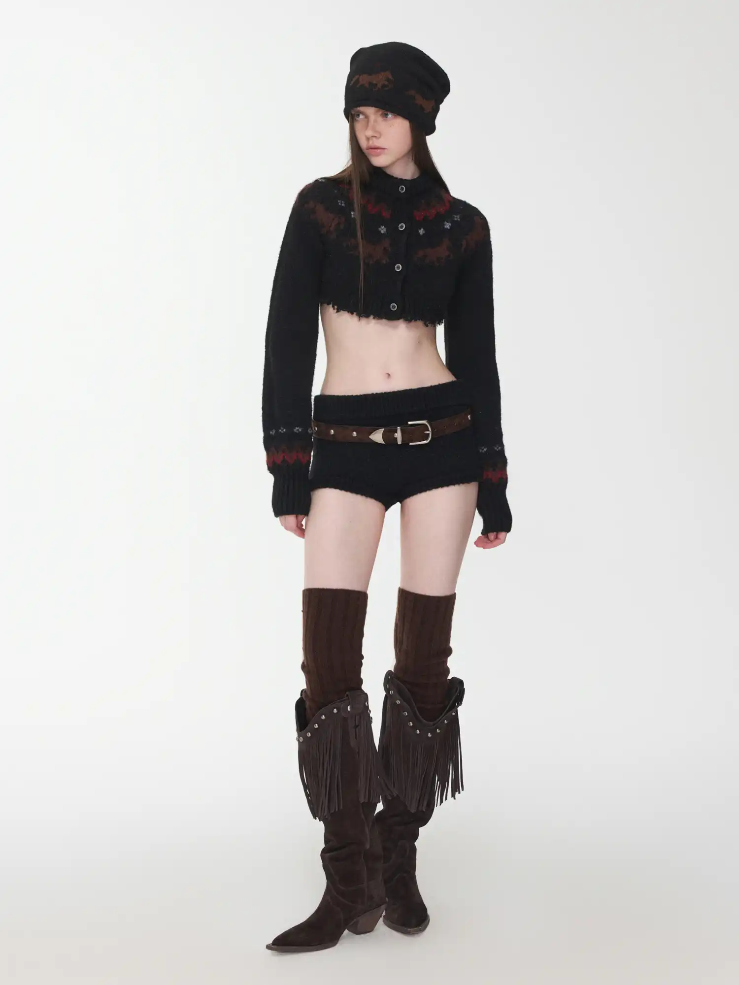 Camouflage Studded Horsehair Belt - Image 5