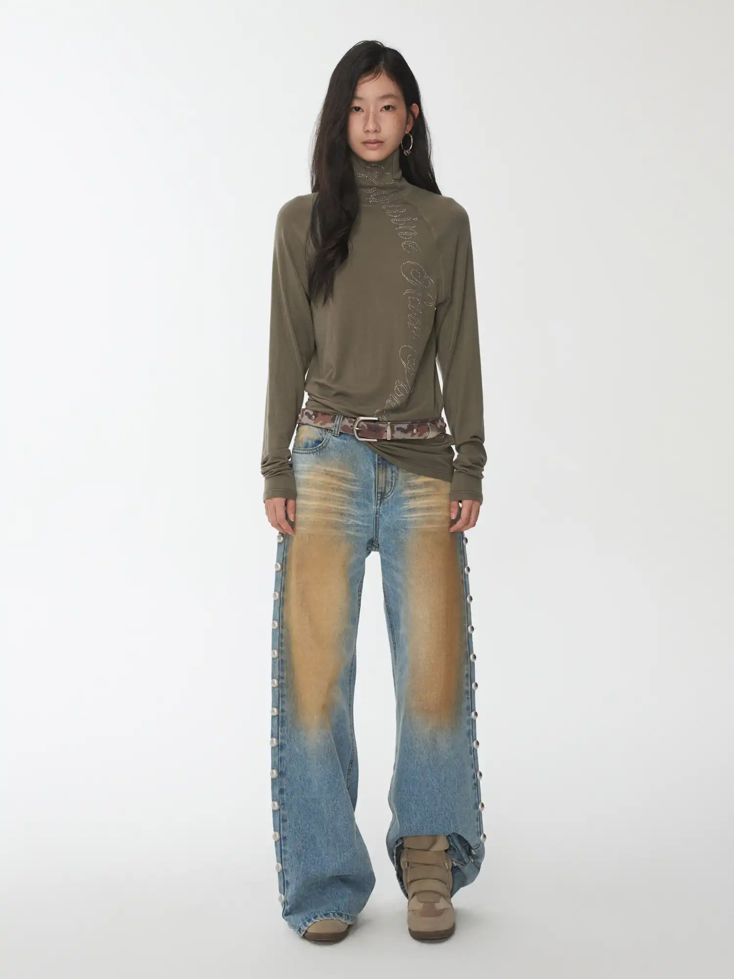 Camouflage Studded Horsehair Belt - Image 8