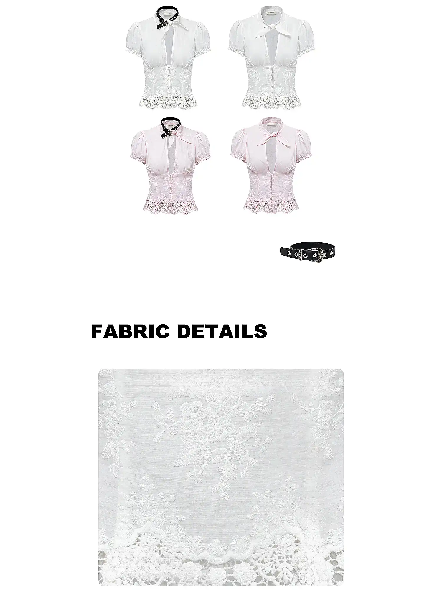 Cinched Waist Cotton Eyelet Crop Top - Image 12