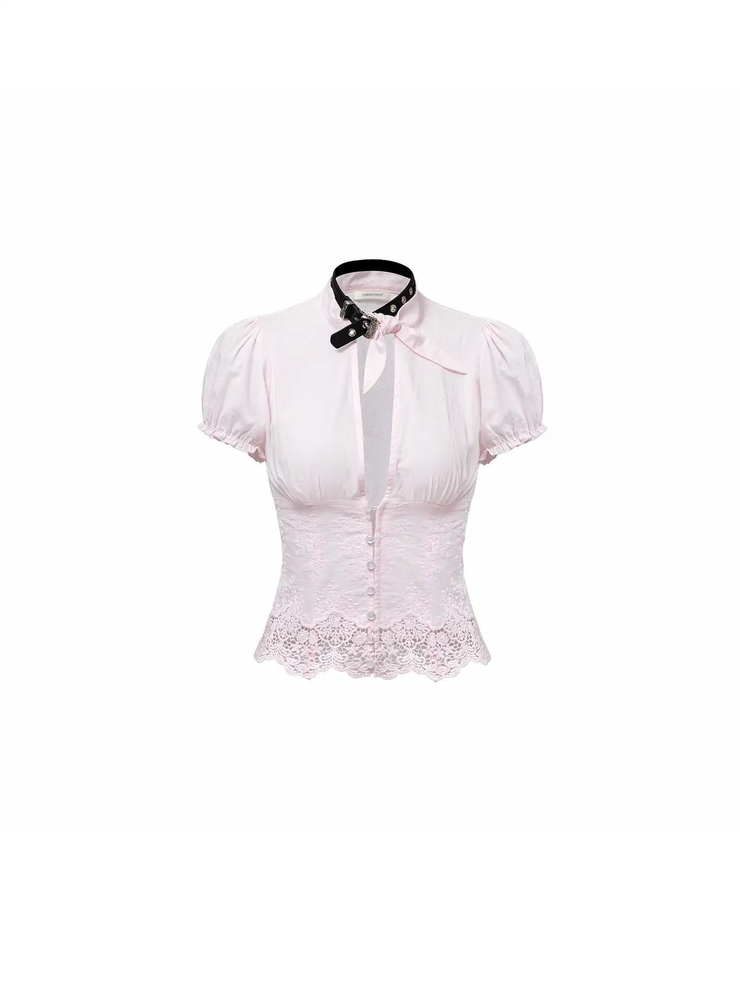 Cinched Waist Cotton Eyelet Crop Top - Image 3