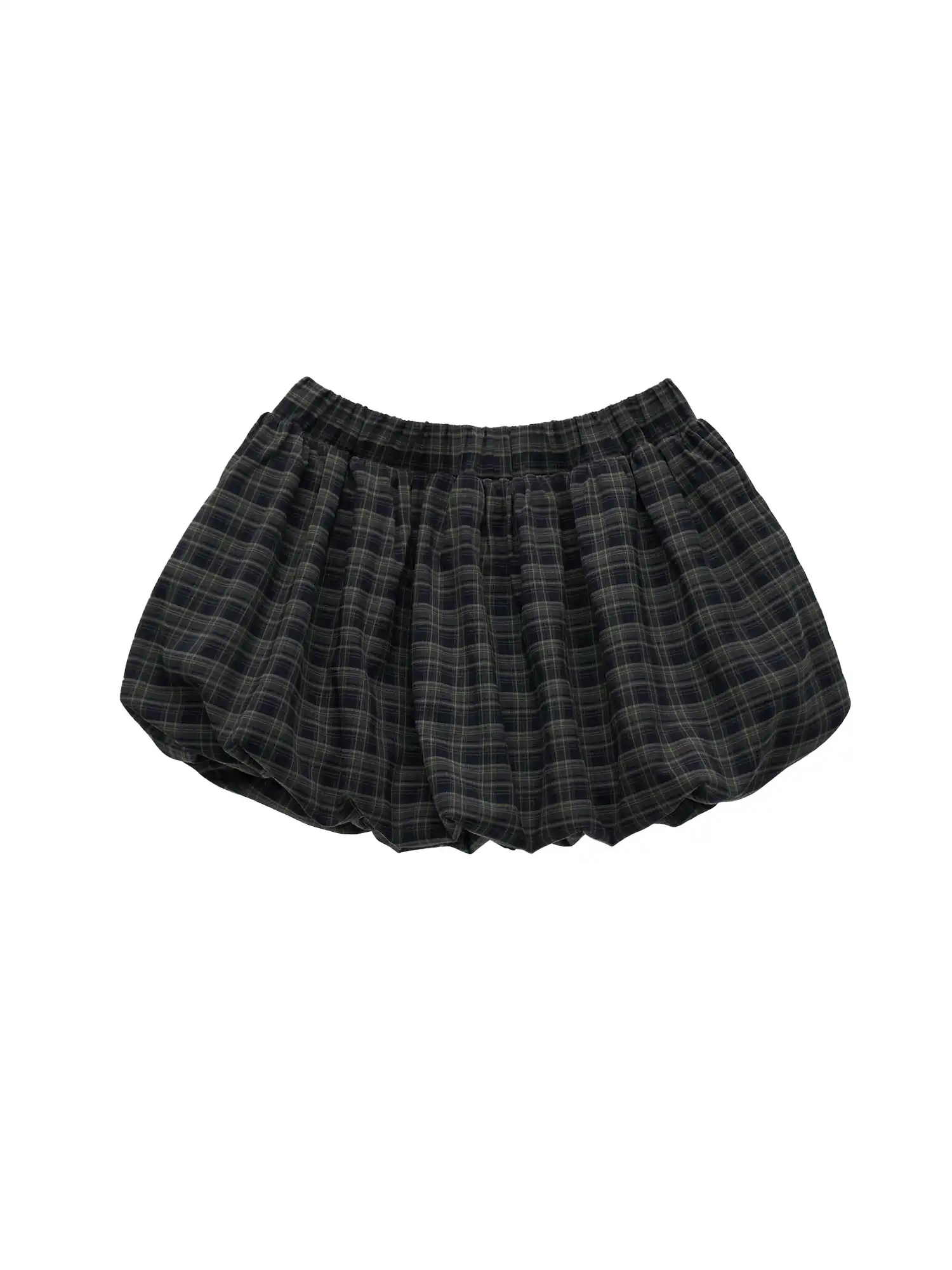 Classic Plaid Mini Bubble Hem Skirt - Image 2