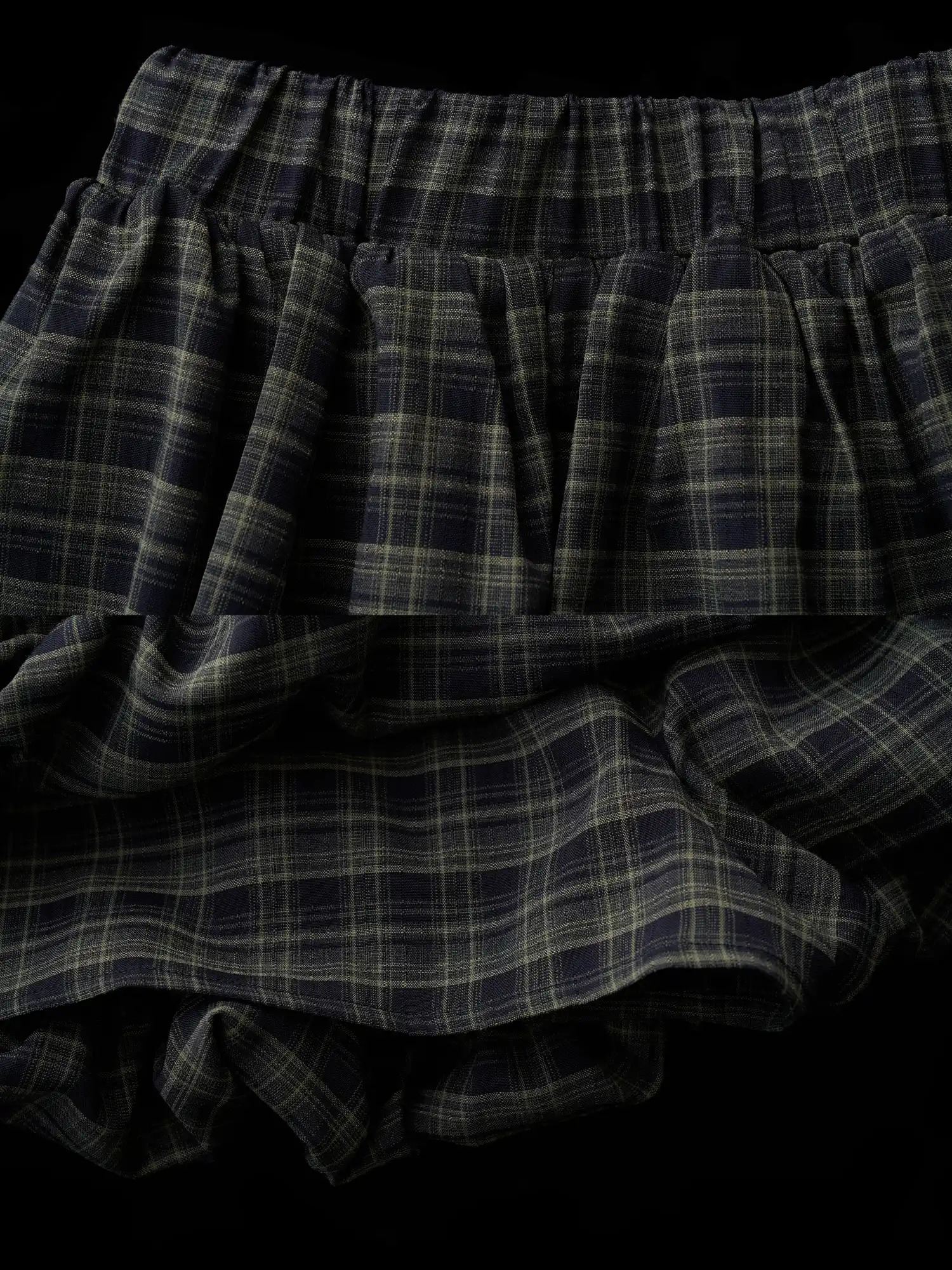 Classic Plaid Mini Bubble Hem Skirt - Image 3