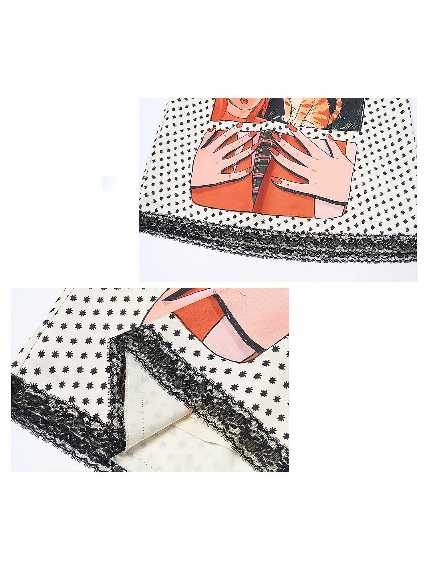 Comic Print A-Line Mini Skirt - Image 10