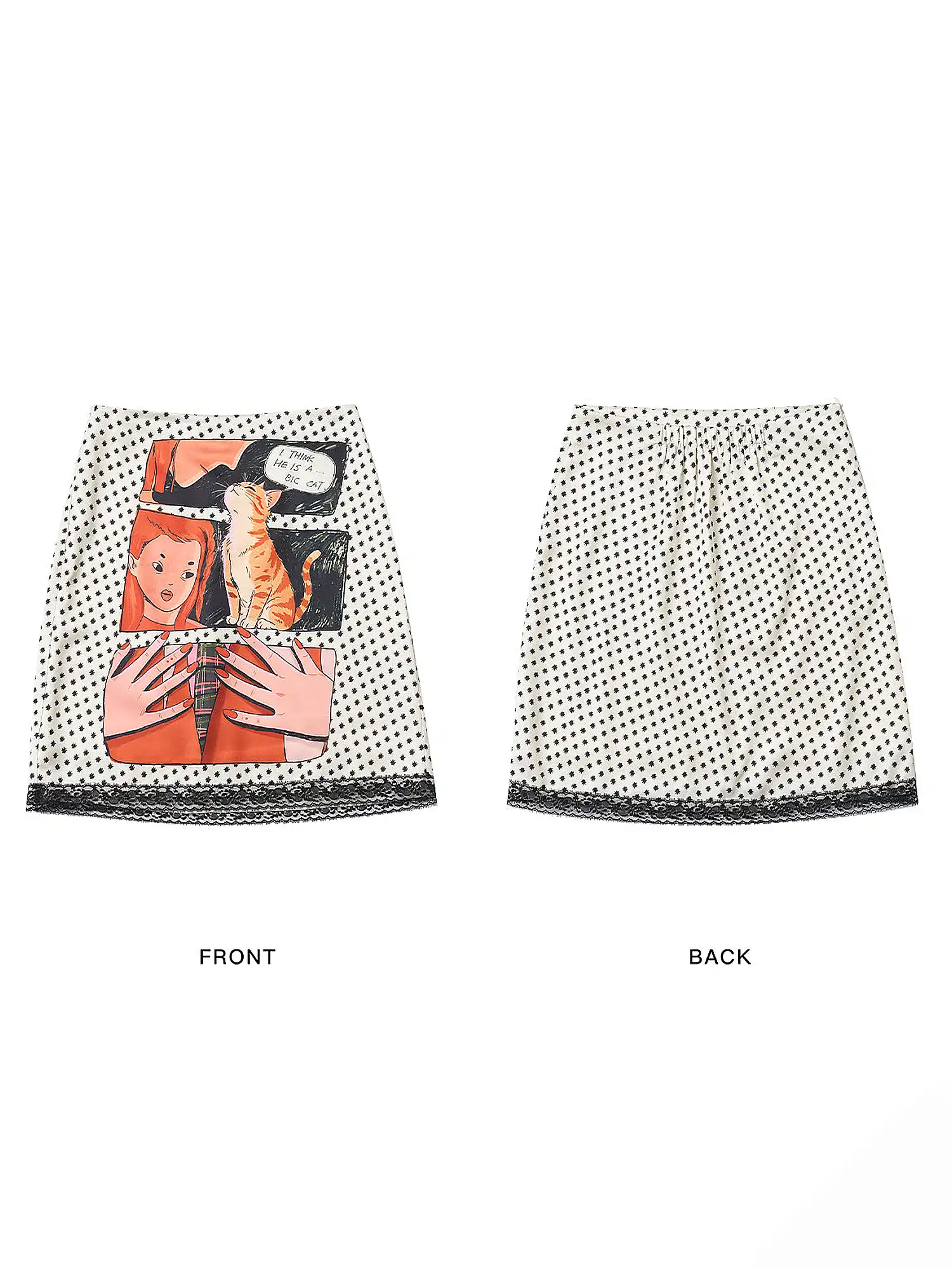 Comic Print A-Line Mini Skirt - Image 4
