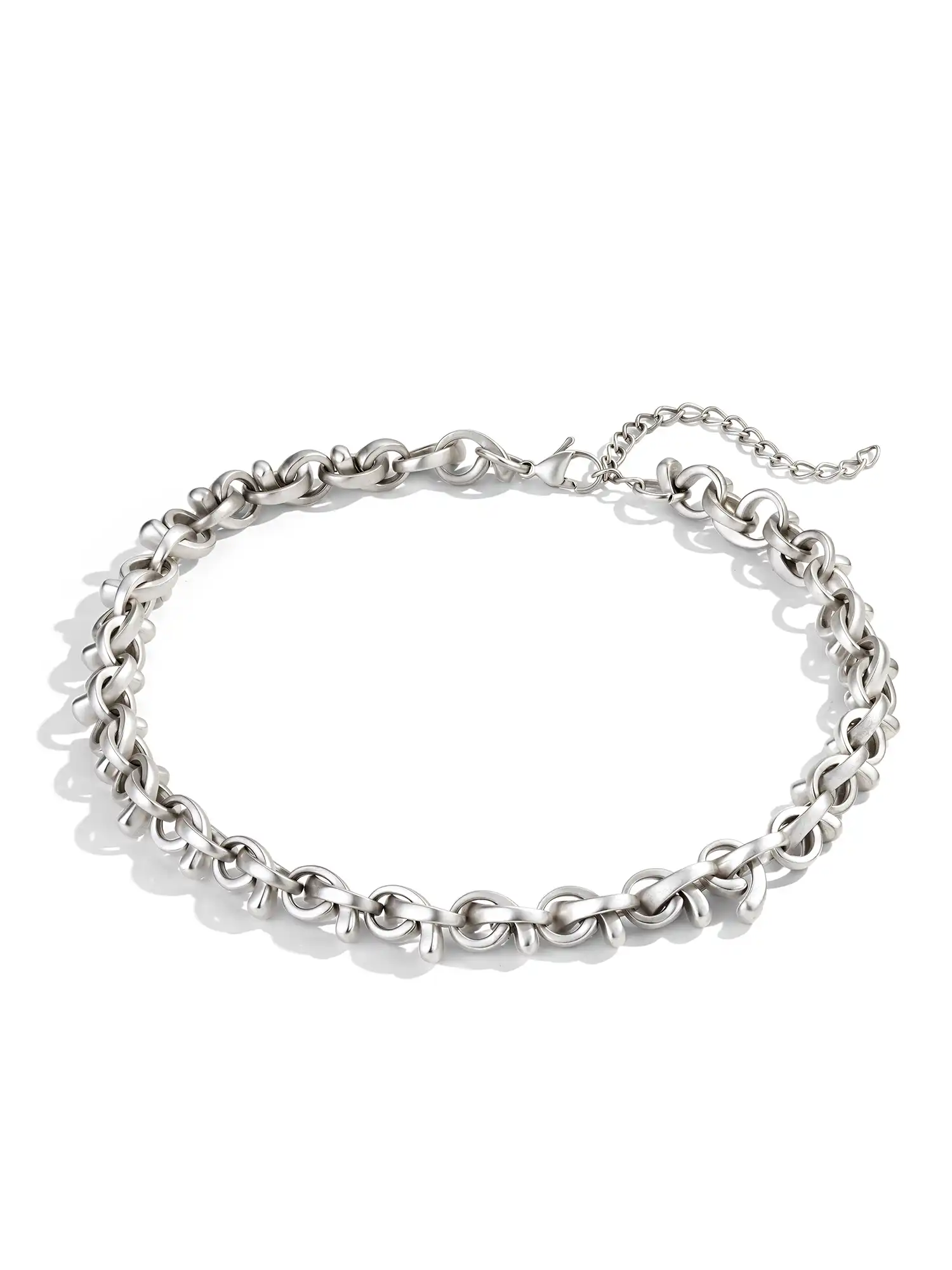 Coquette Sculptural Zircon Choker Necklace - Image 8