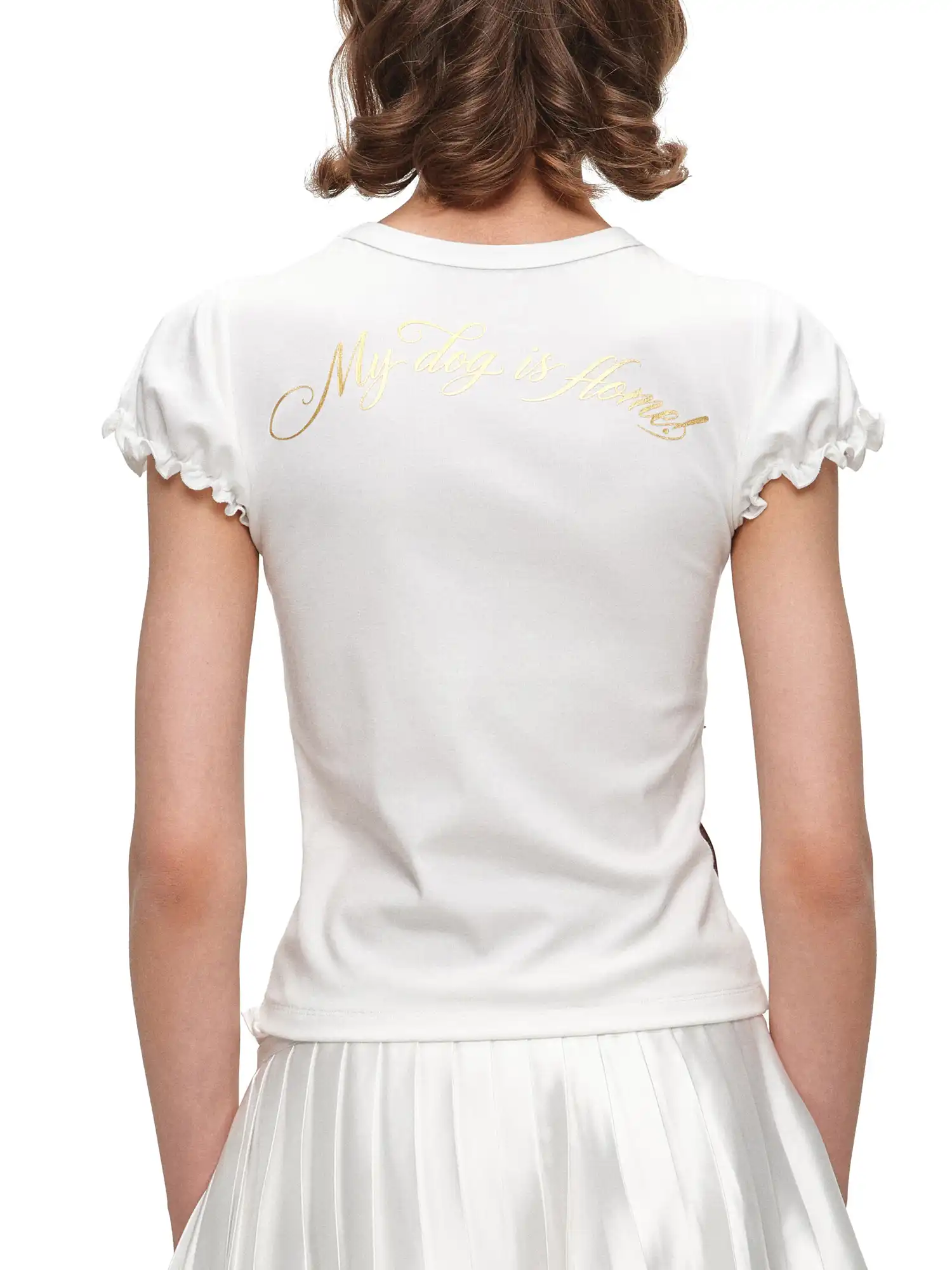 Coquette Style Rosette Puff Sleeve Top - Image 2