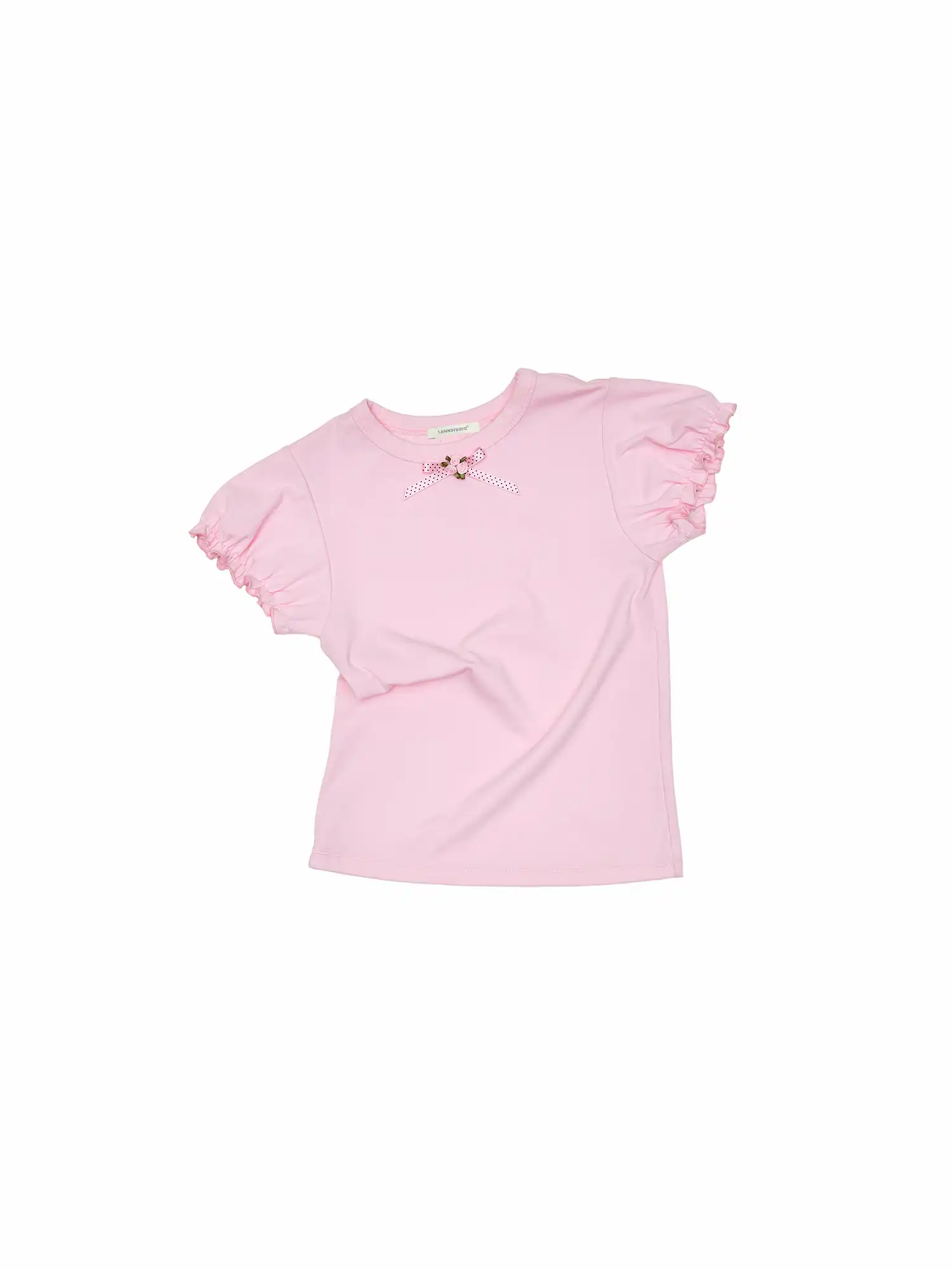 Coquette Style Rosette Puff Sleeve Top - Image 7