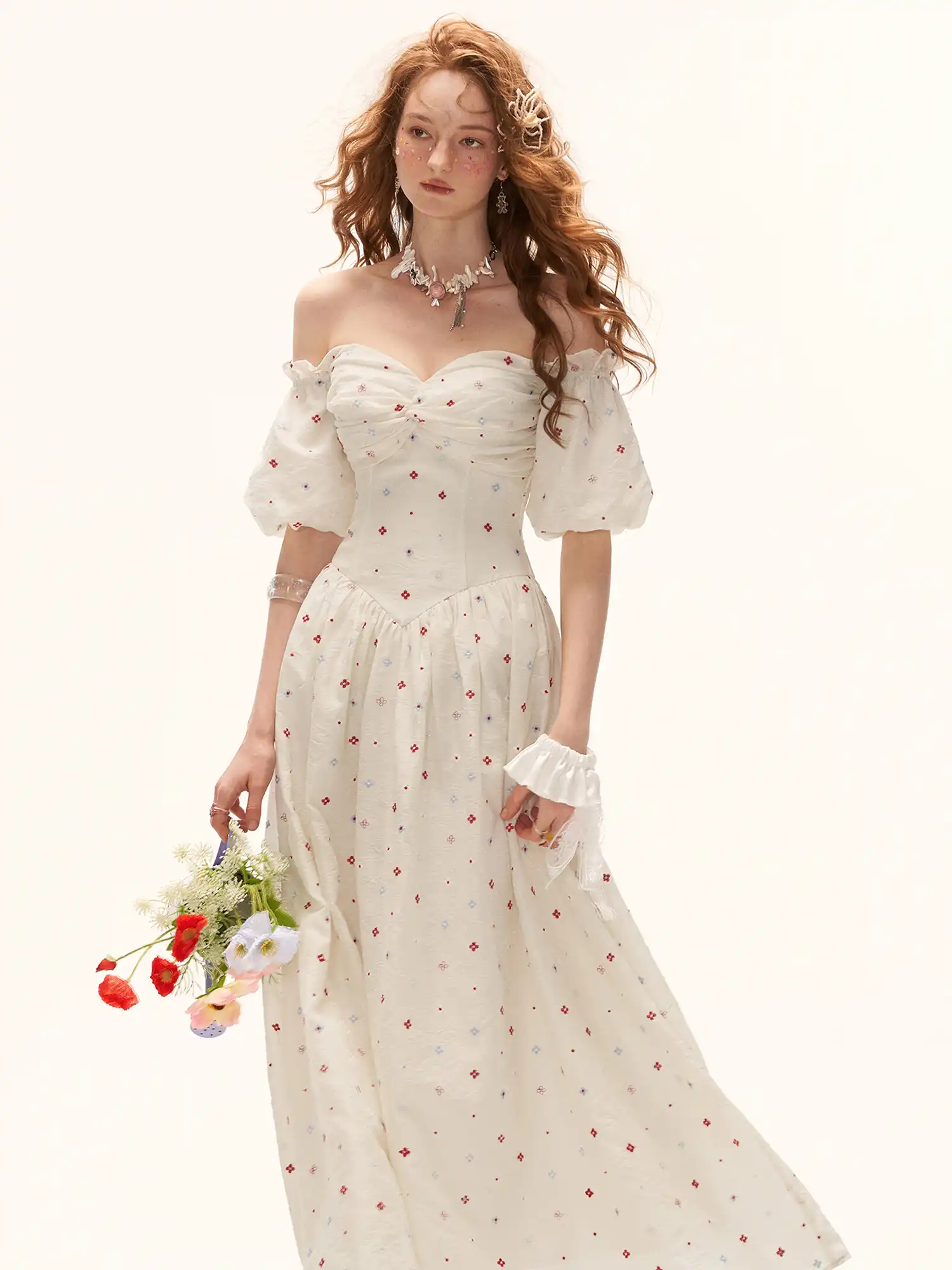 Cream Twisted Strapless Corset Dress - Image 3
