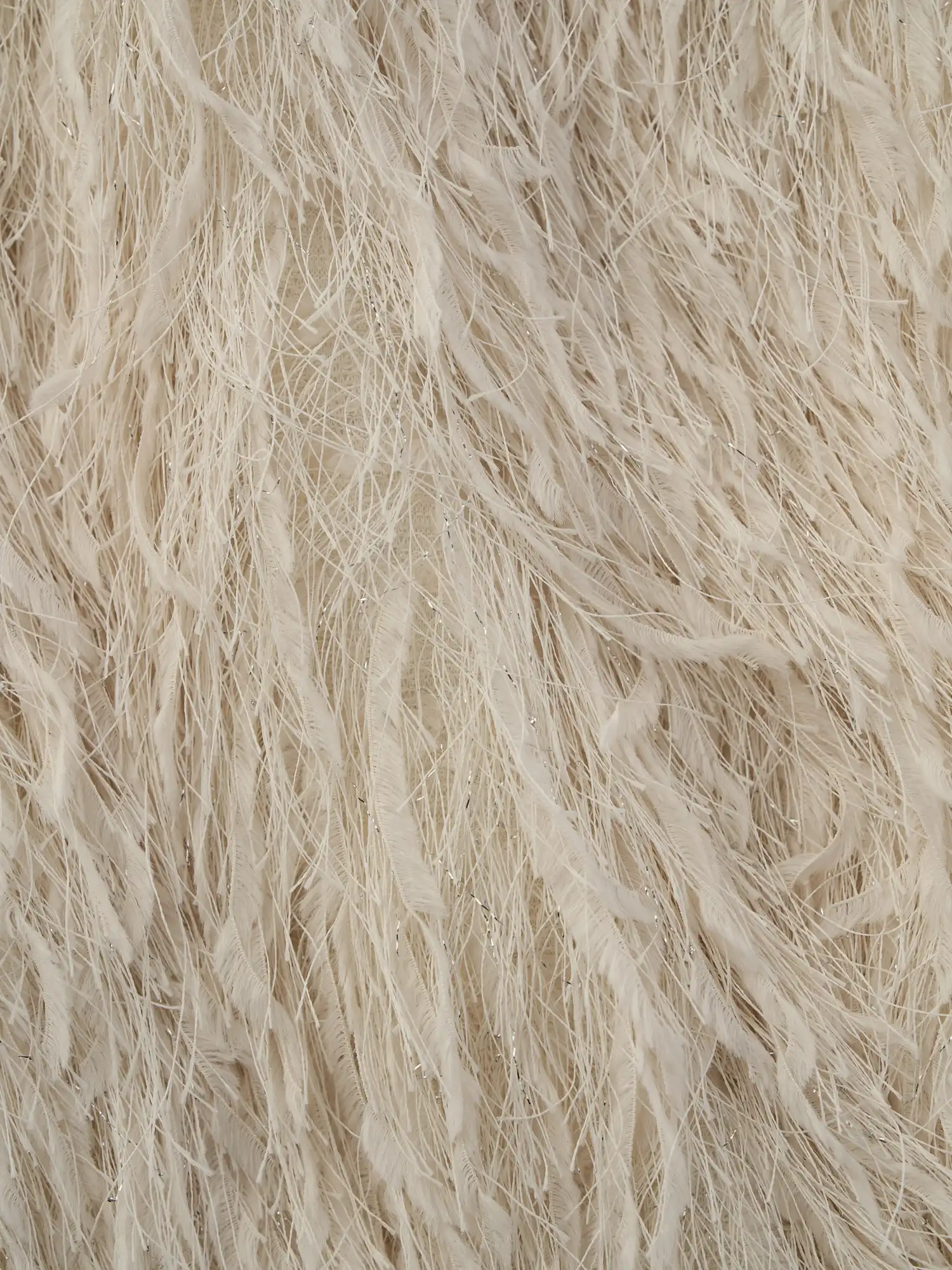 Creamy Feather Tassle Midi Skirt - Image 9