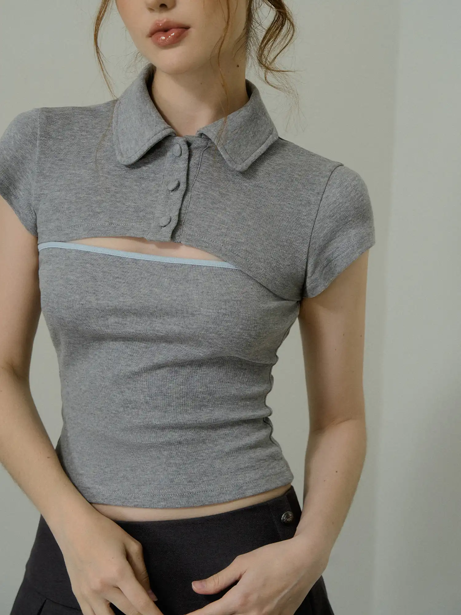 Deconstructed 2-Piece Cotton Tube Top - Image 2