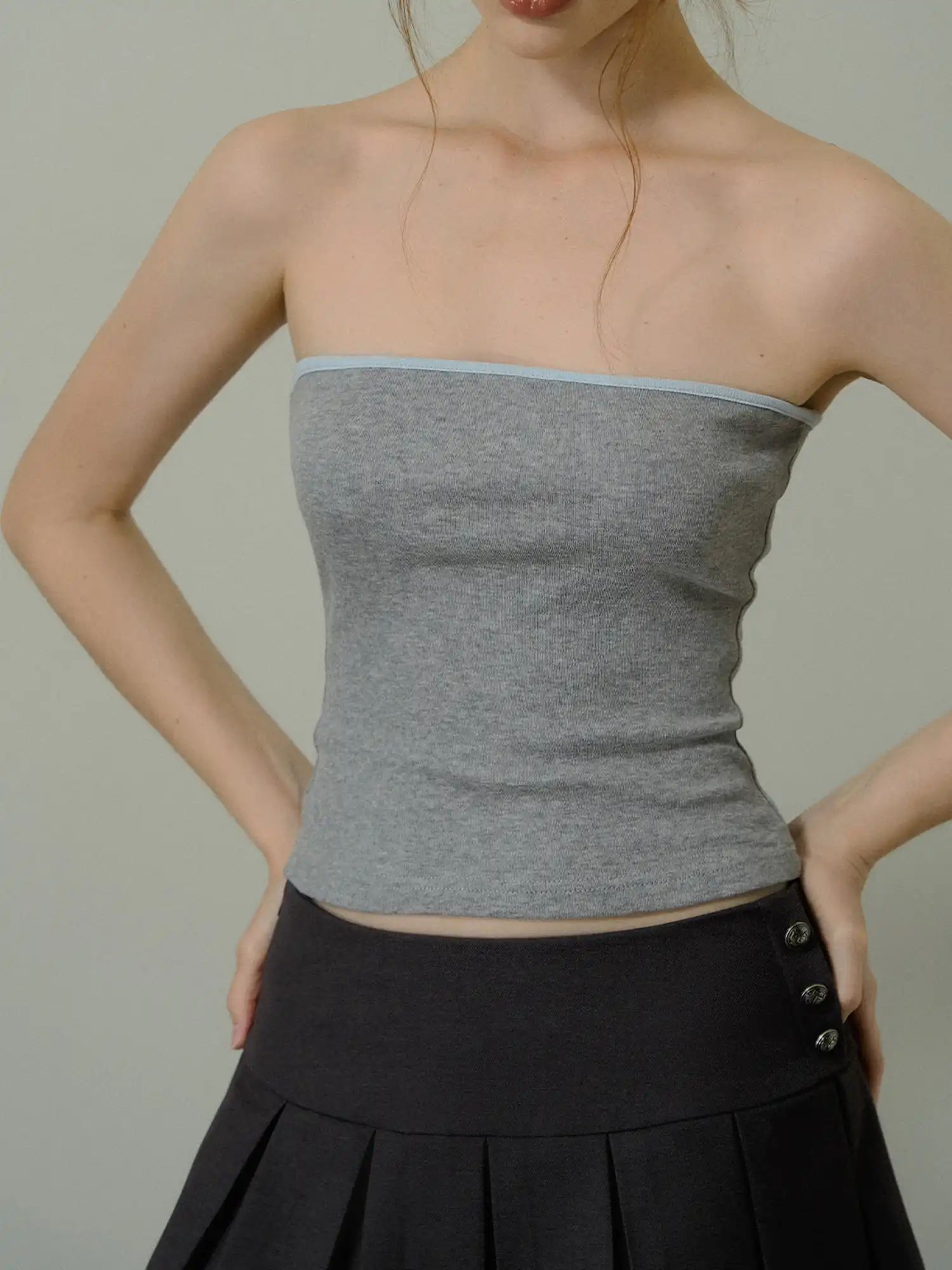 Deconstructed 2-Piece Cotton Tube Top - Image 3