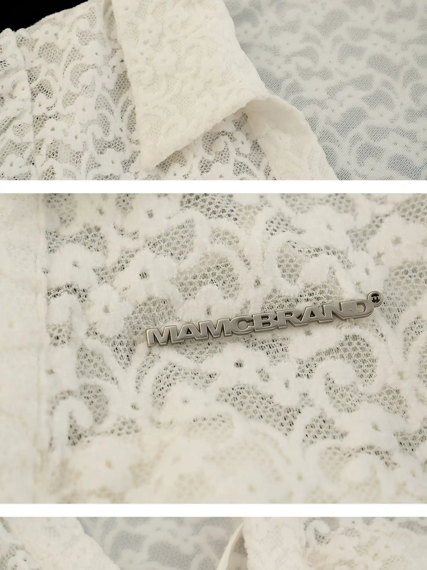 Deep V-Neck Floral Lace Top - Image 6