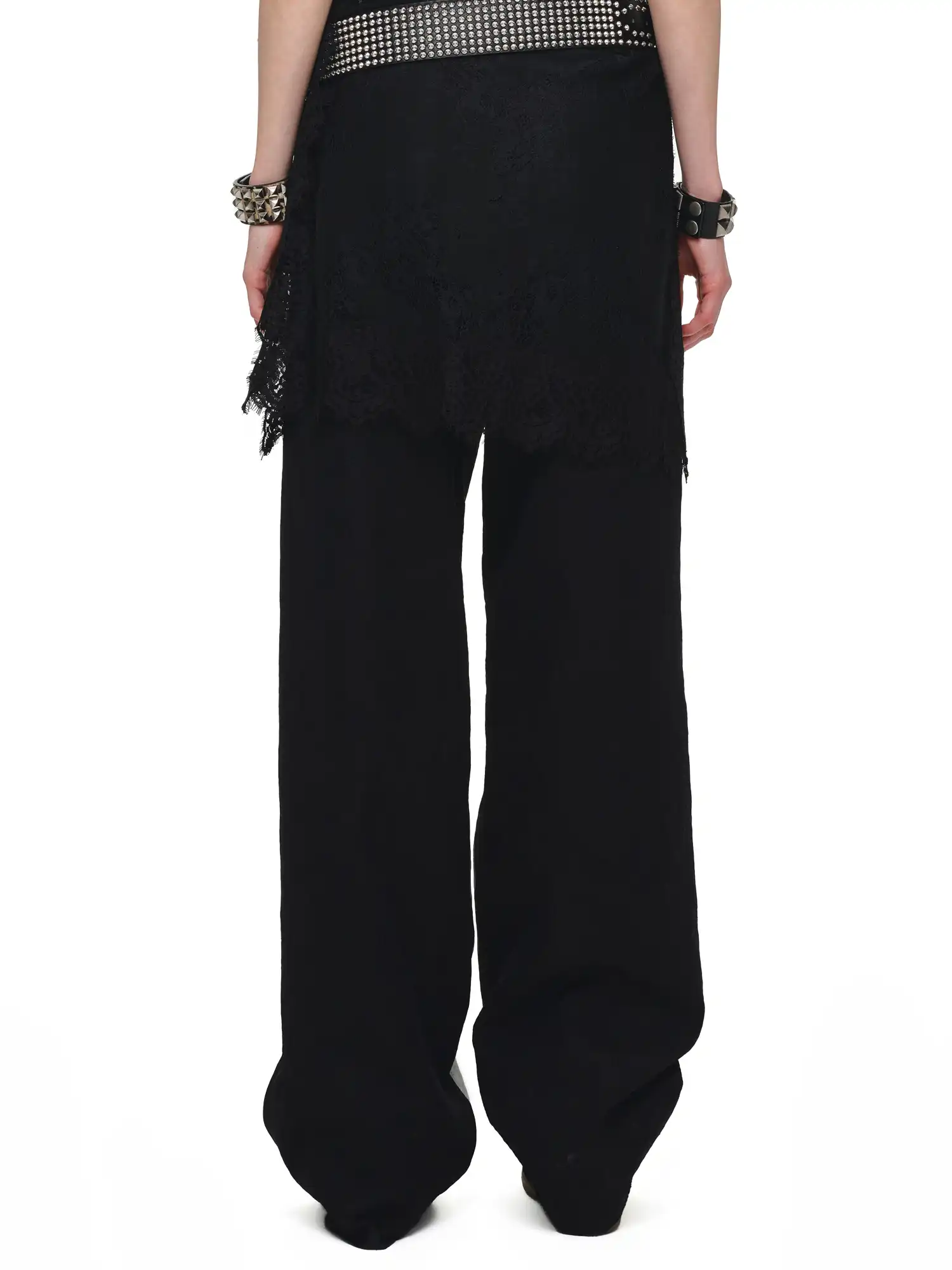 Distressed Lace-Panel Baggy Jeans - Image 9