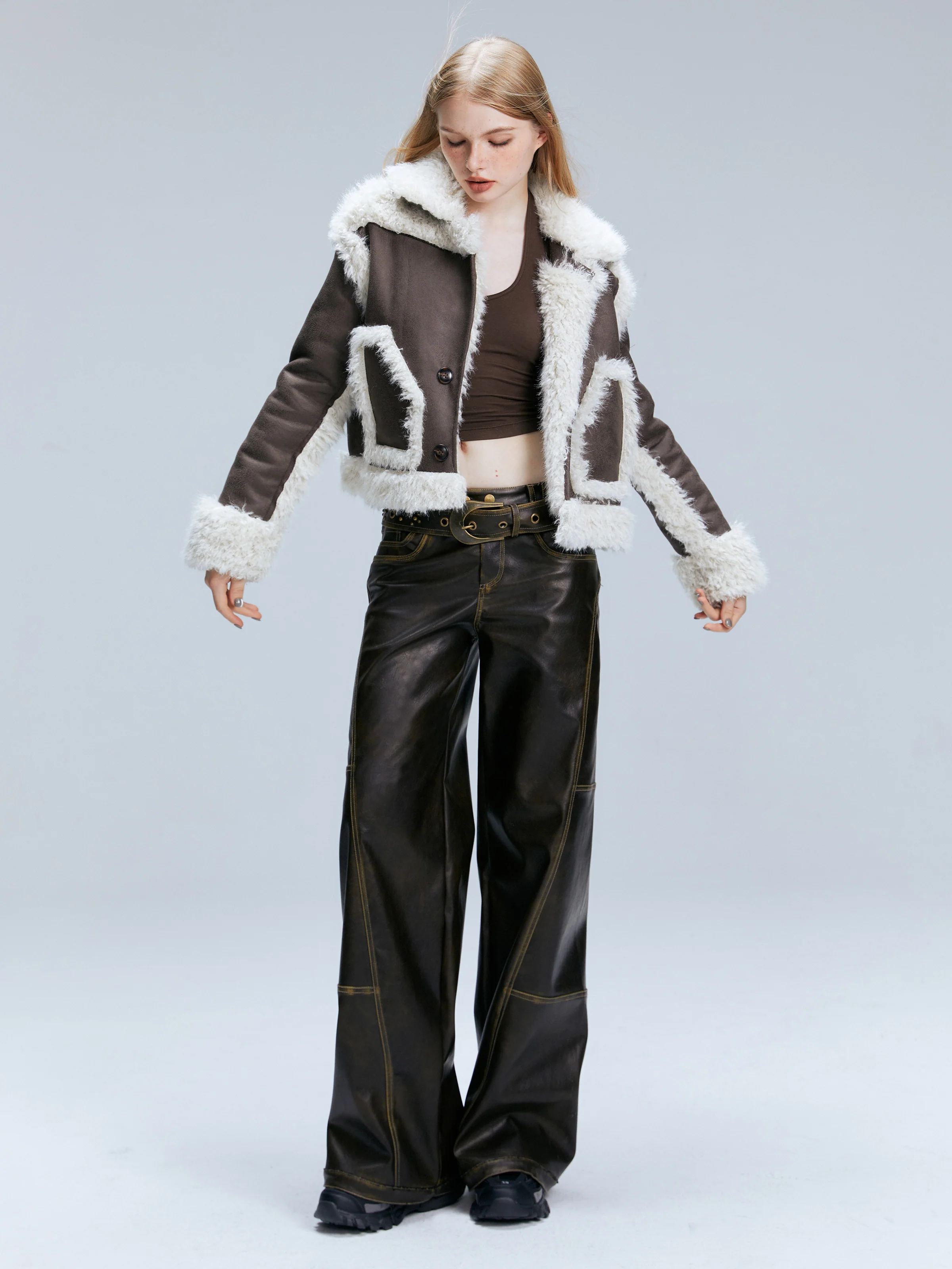 Distressed Leather Pants - Image 5