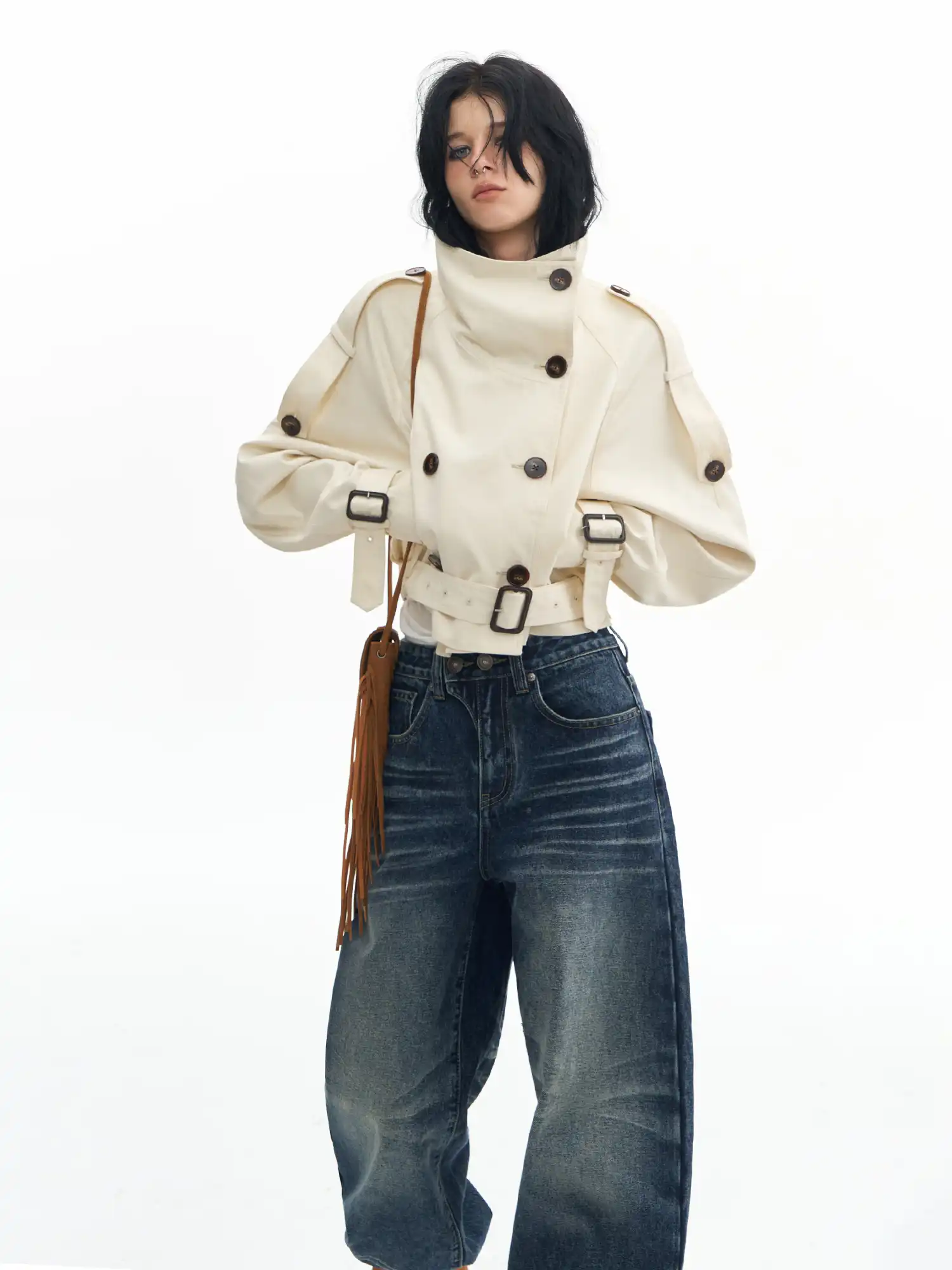 Double-Breasted Trench Coat - Image 3