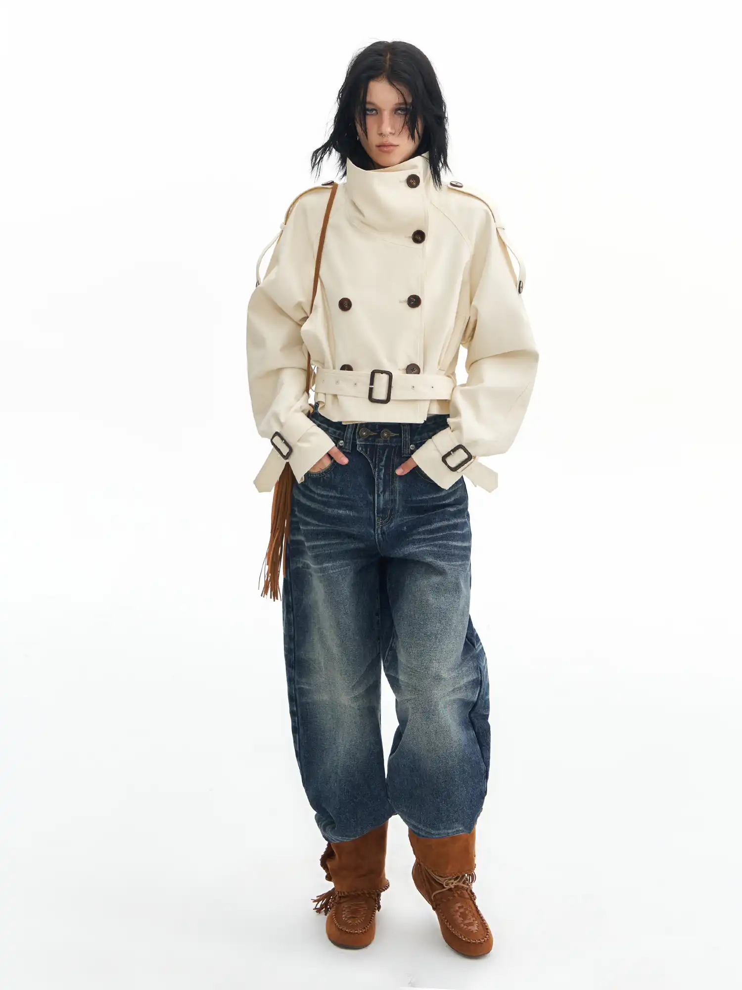 Double-Breasted Trench Coat - Image 4