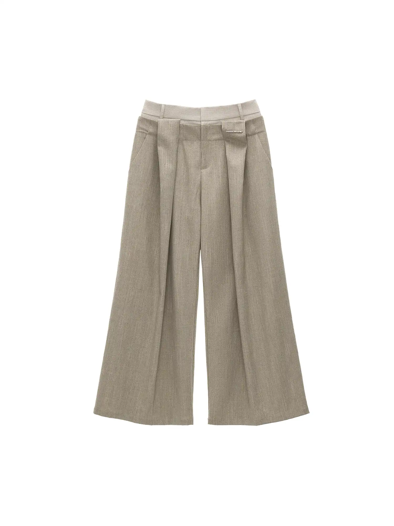 Double Waisted Glen Check Wide Leg Trousers - Image 13