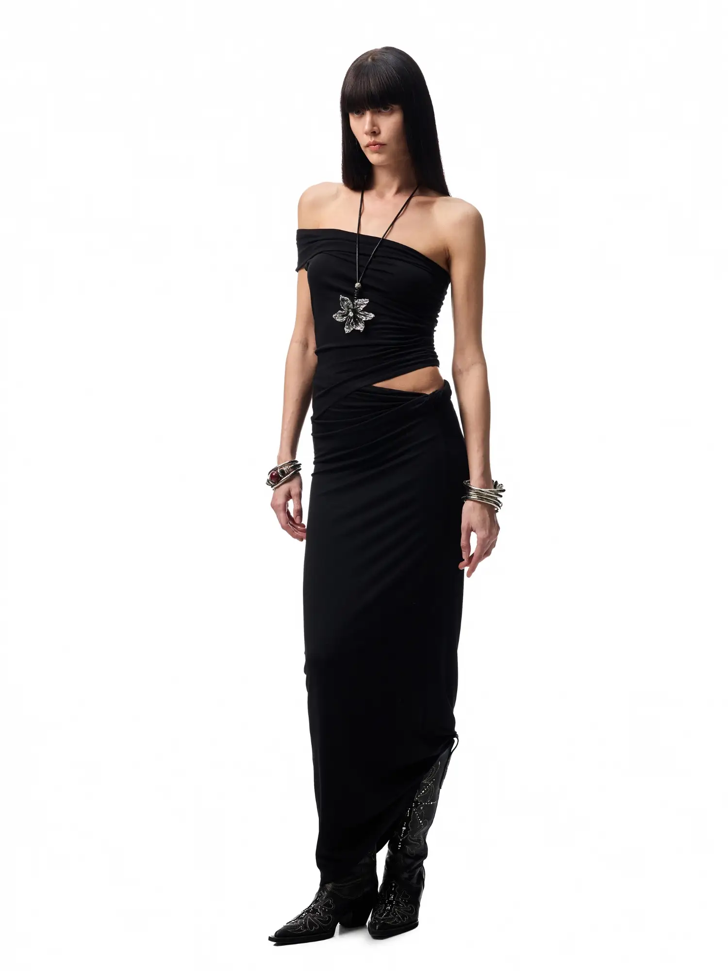 Foldover Collar Asymmetric Tank Top - Image 11