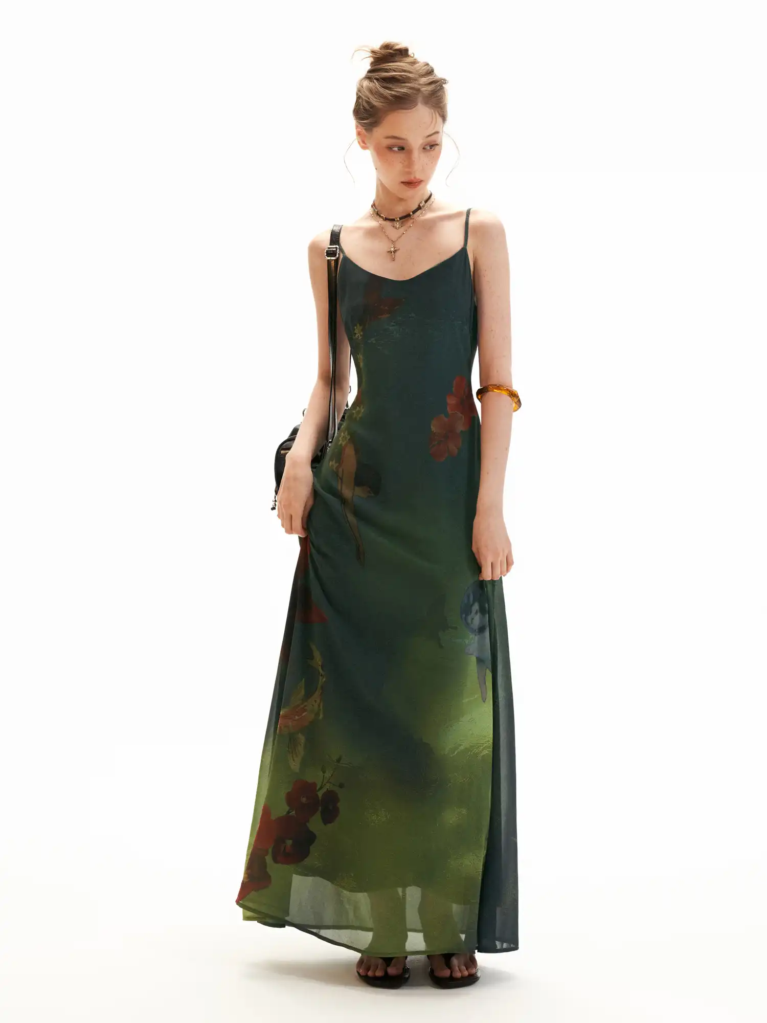 Dreamy Underwater Garden Slip Maxi Dress - Image 7