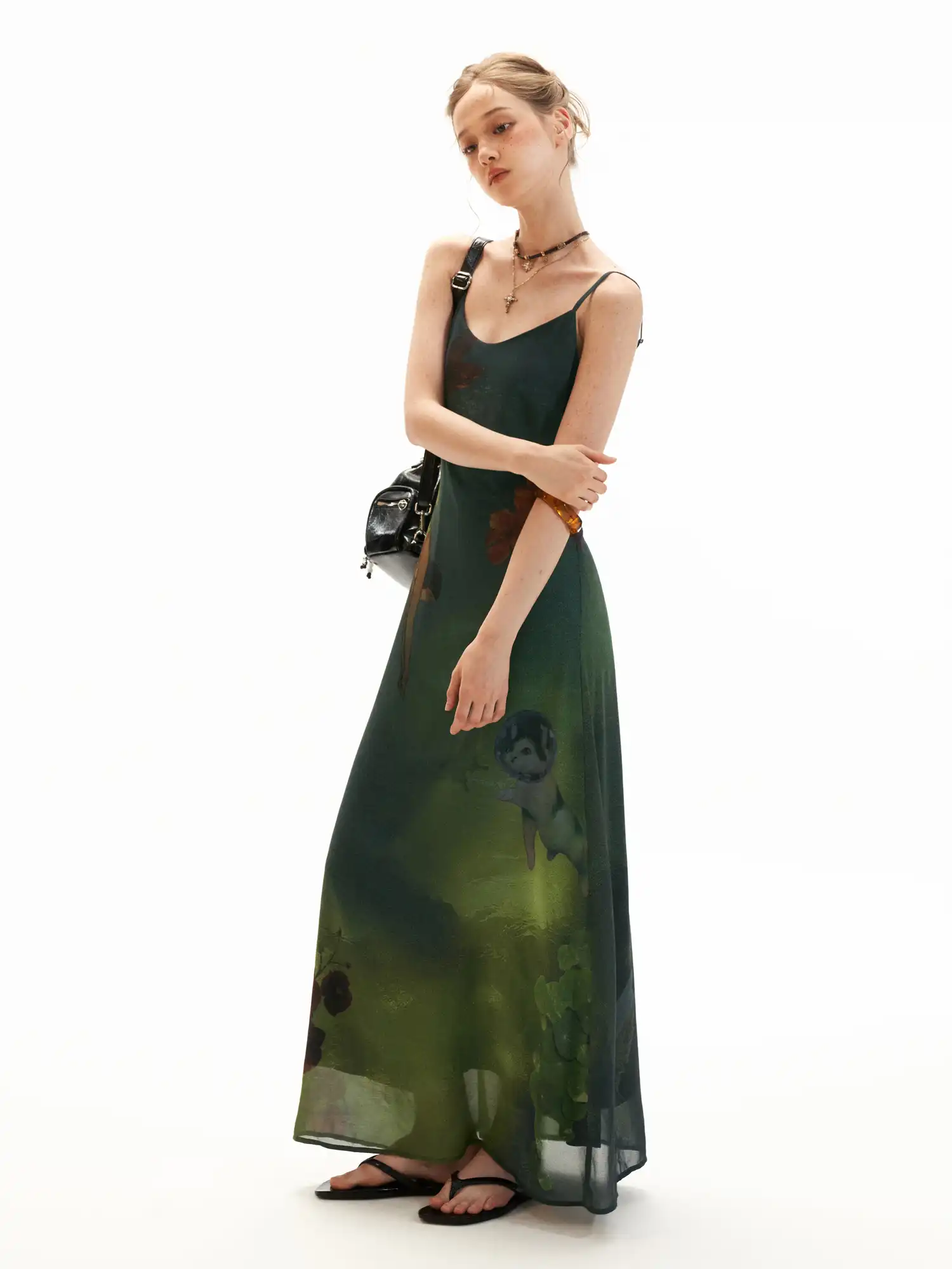 Dreamy Underwater Garden Slip Maxi Dress - Image 8