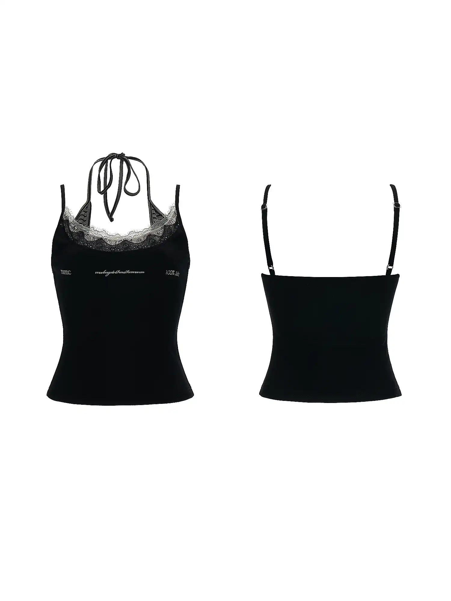 Embroidered Layered Lace Trim Tank Top - Image 6
