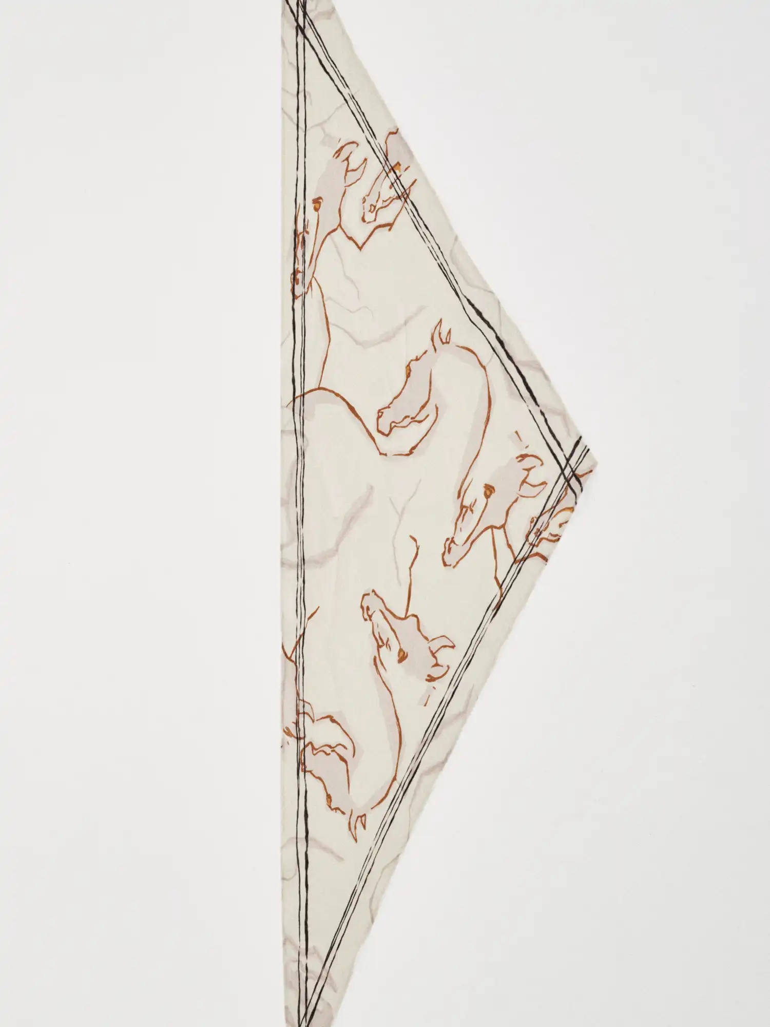 Equestrian Horse Print Linen Bandana Scarf - Image 6