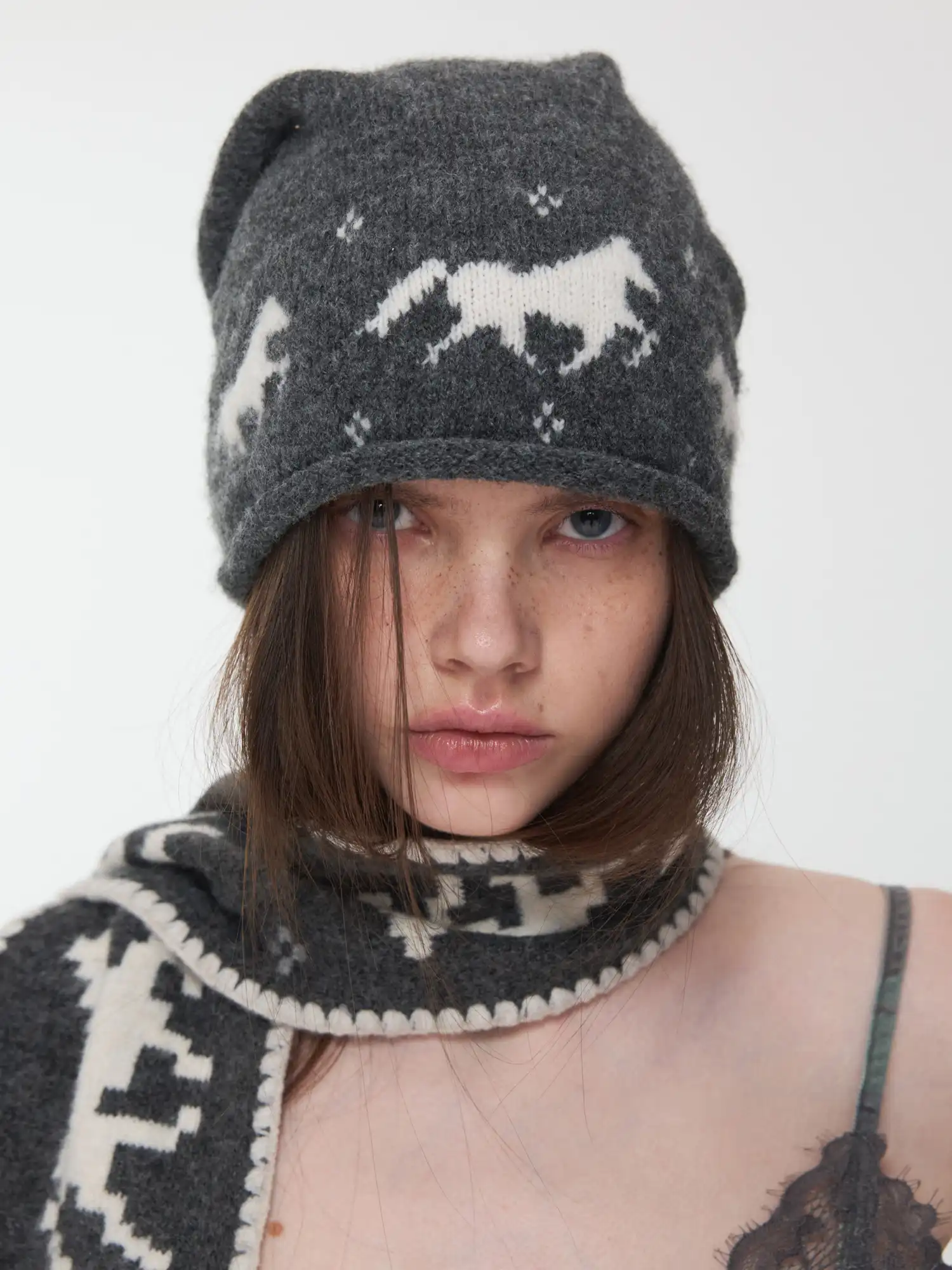 Fair Isle Pony Beanie
