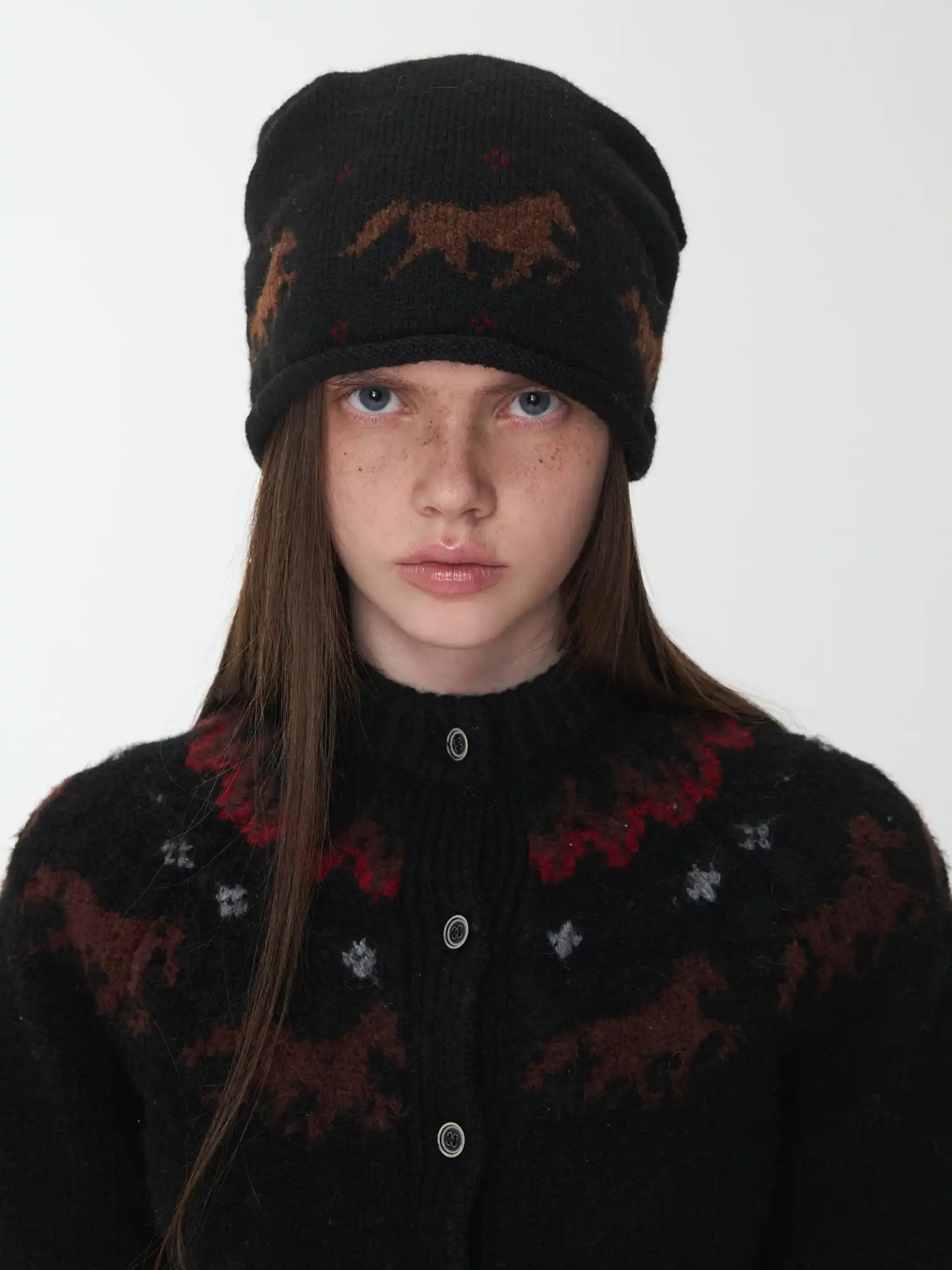 Fair Isle Pony Beanie - Image 2